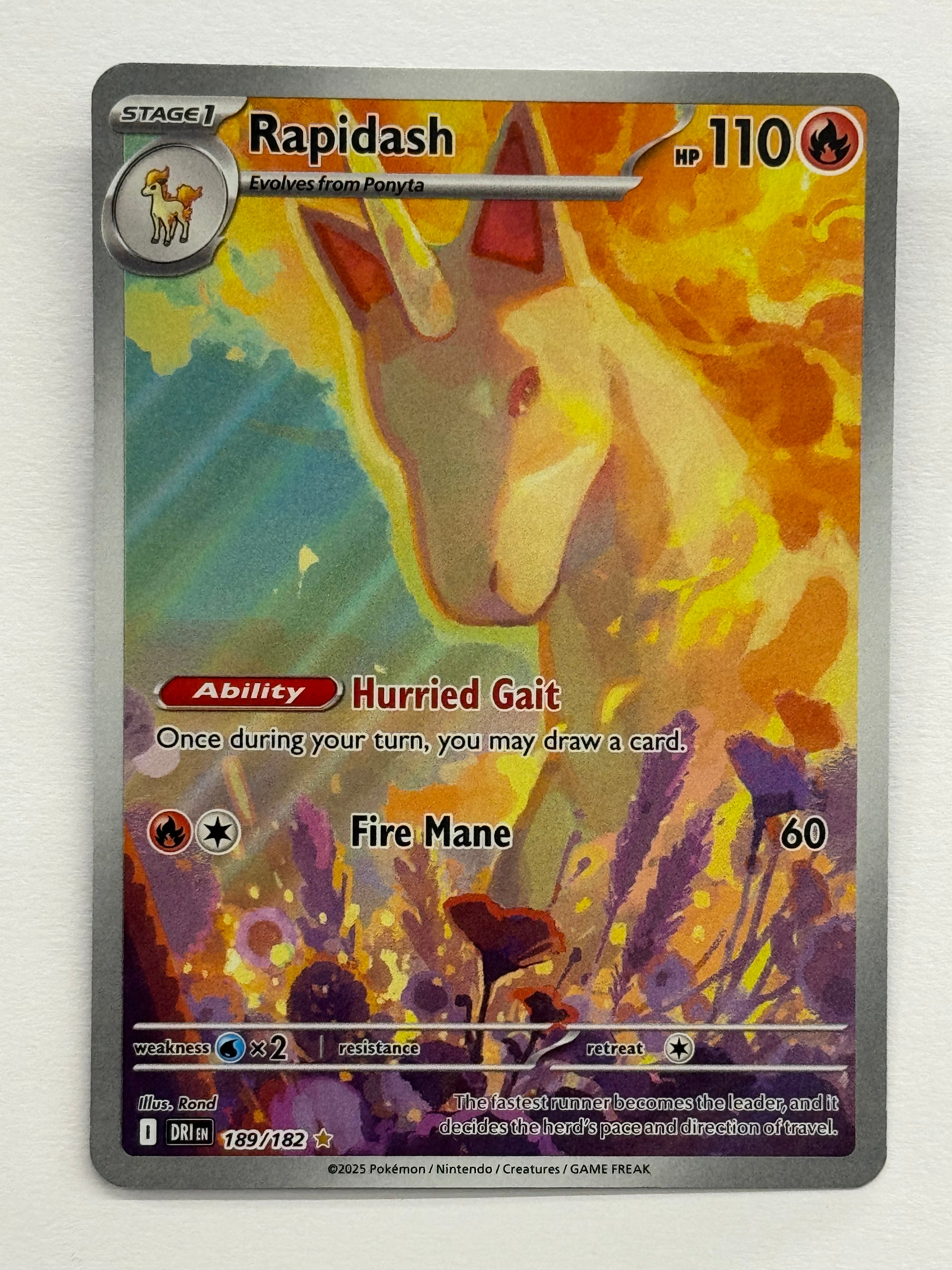 Pokémon TCG - Destined Rivals Rapidash 189/182 NM