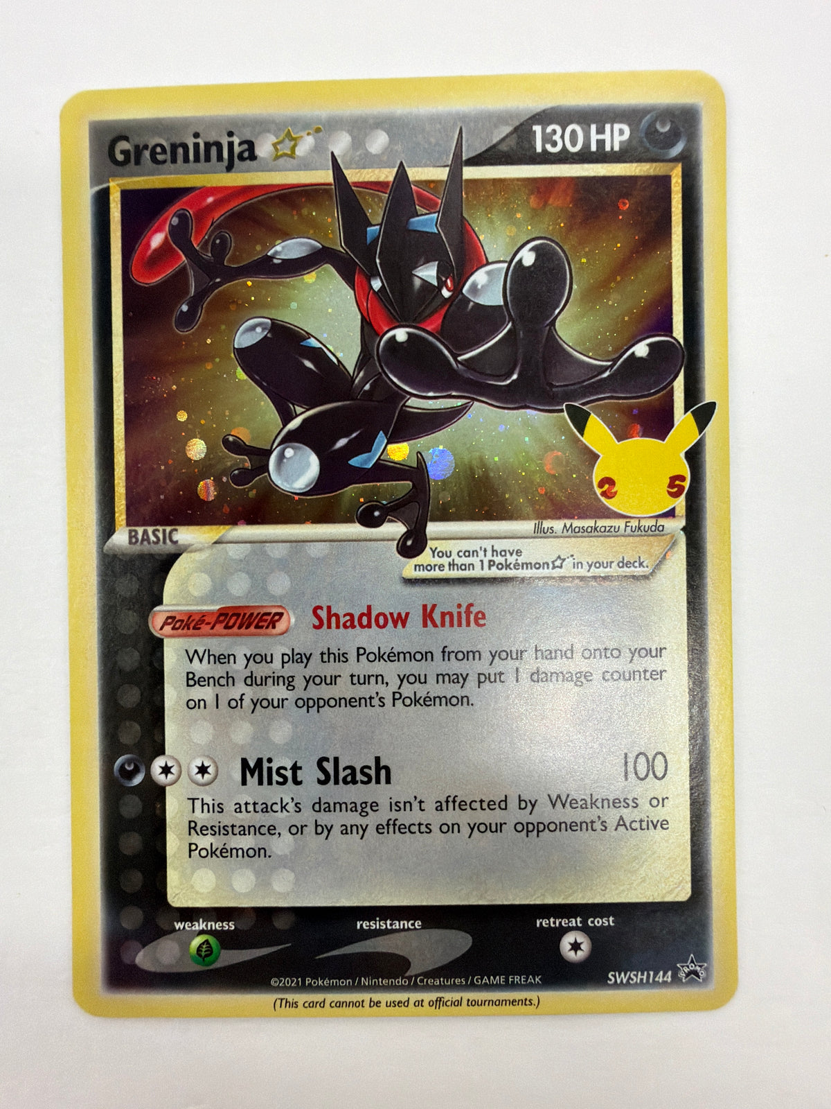 Pokémon TCG - Sword & Shield Promo Greninja (Gold Star) SWSH144 LP