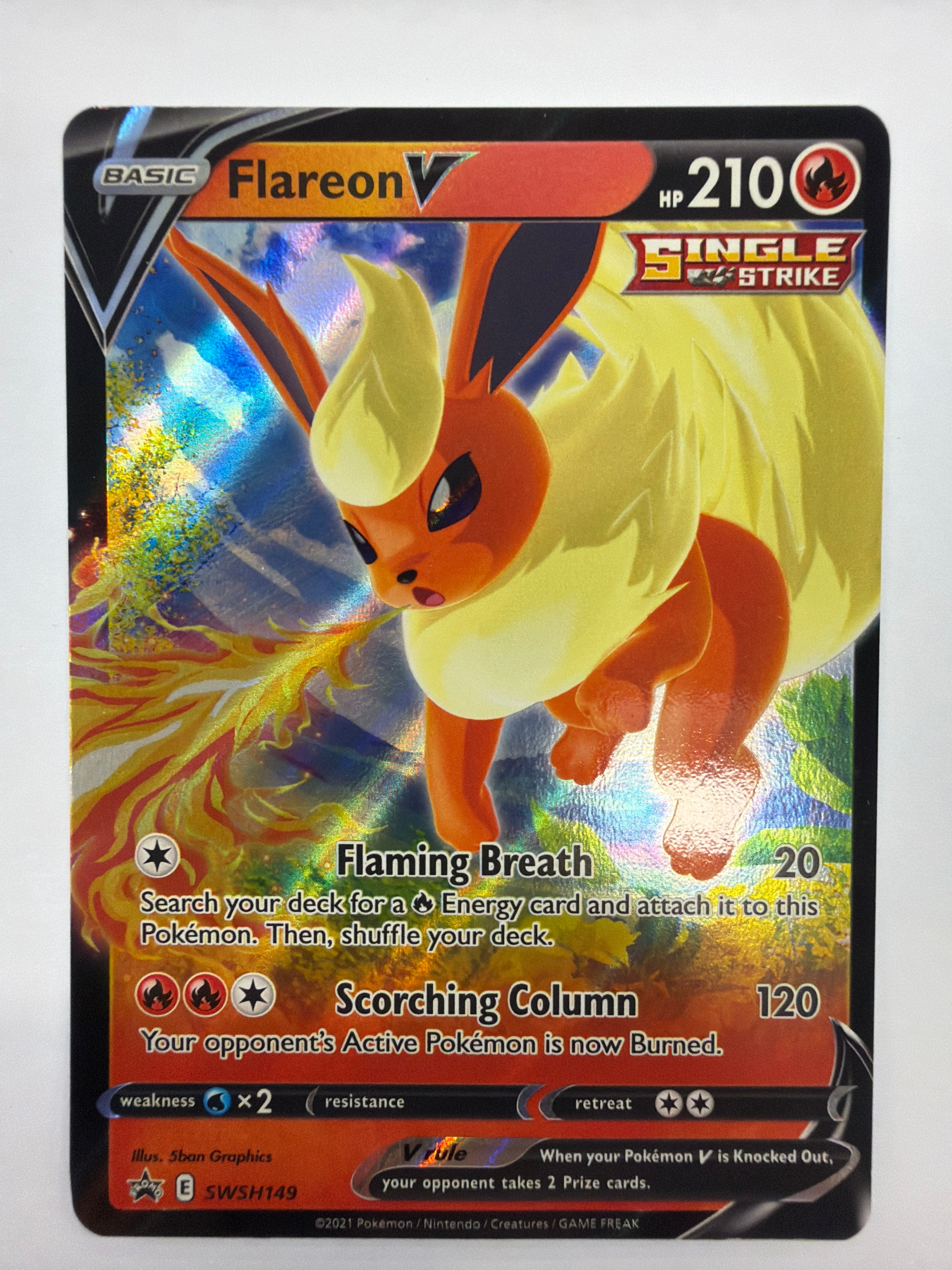 Pokémon TCG - Sword & Shield Promo Flareon V SWSH149 NM