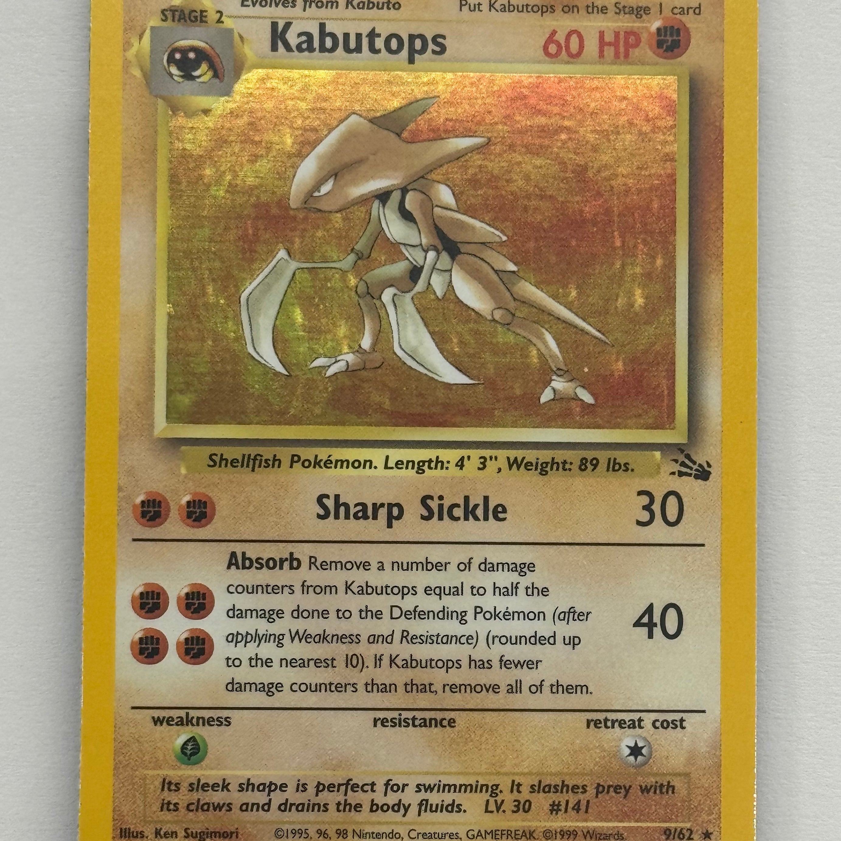 Pokémon TCG - Fossil Unlimited Kabutops 9/62 LP