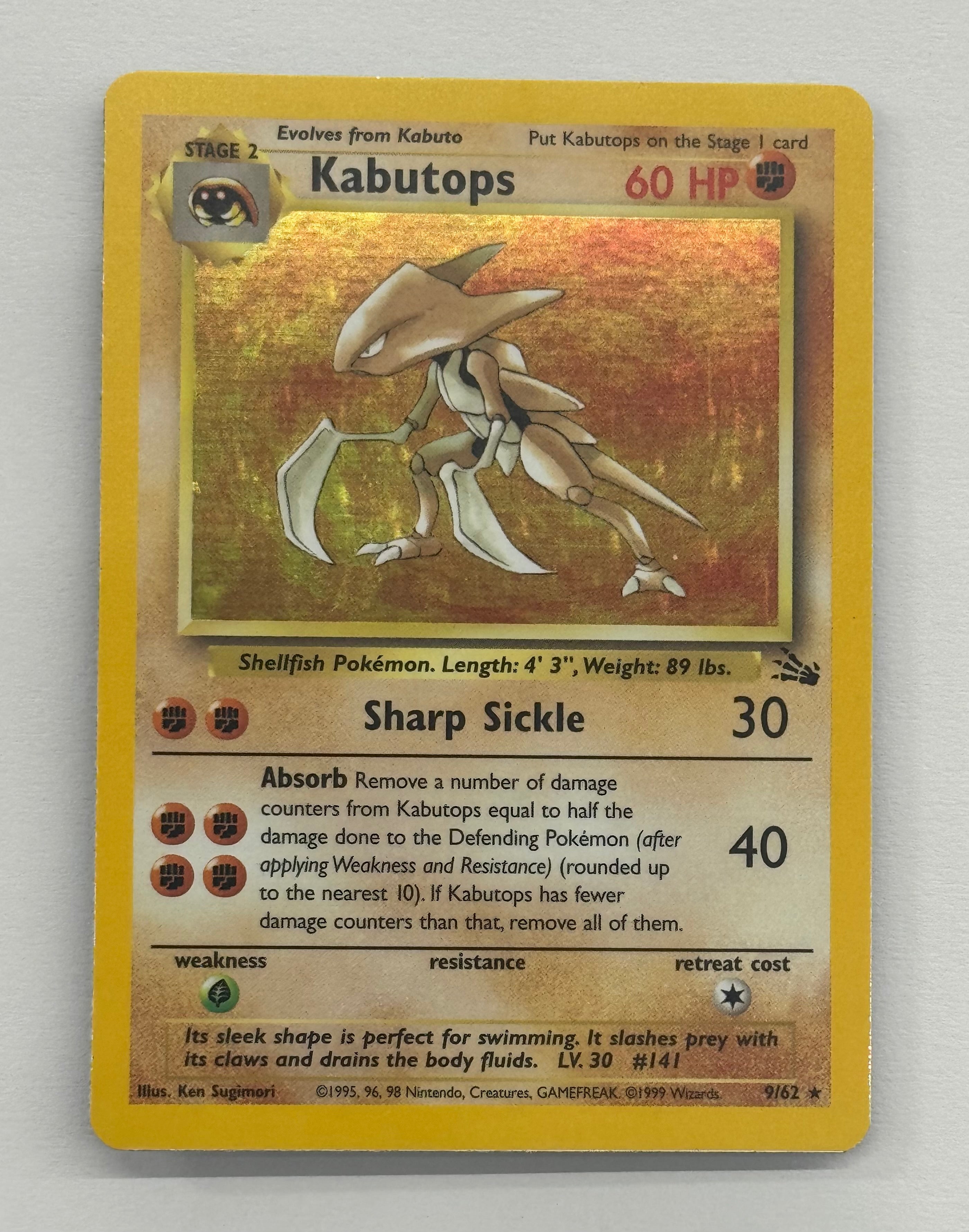 Pokémon TCG - Fossil Unlimited Kabutops 9/62 LP