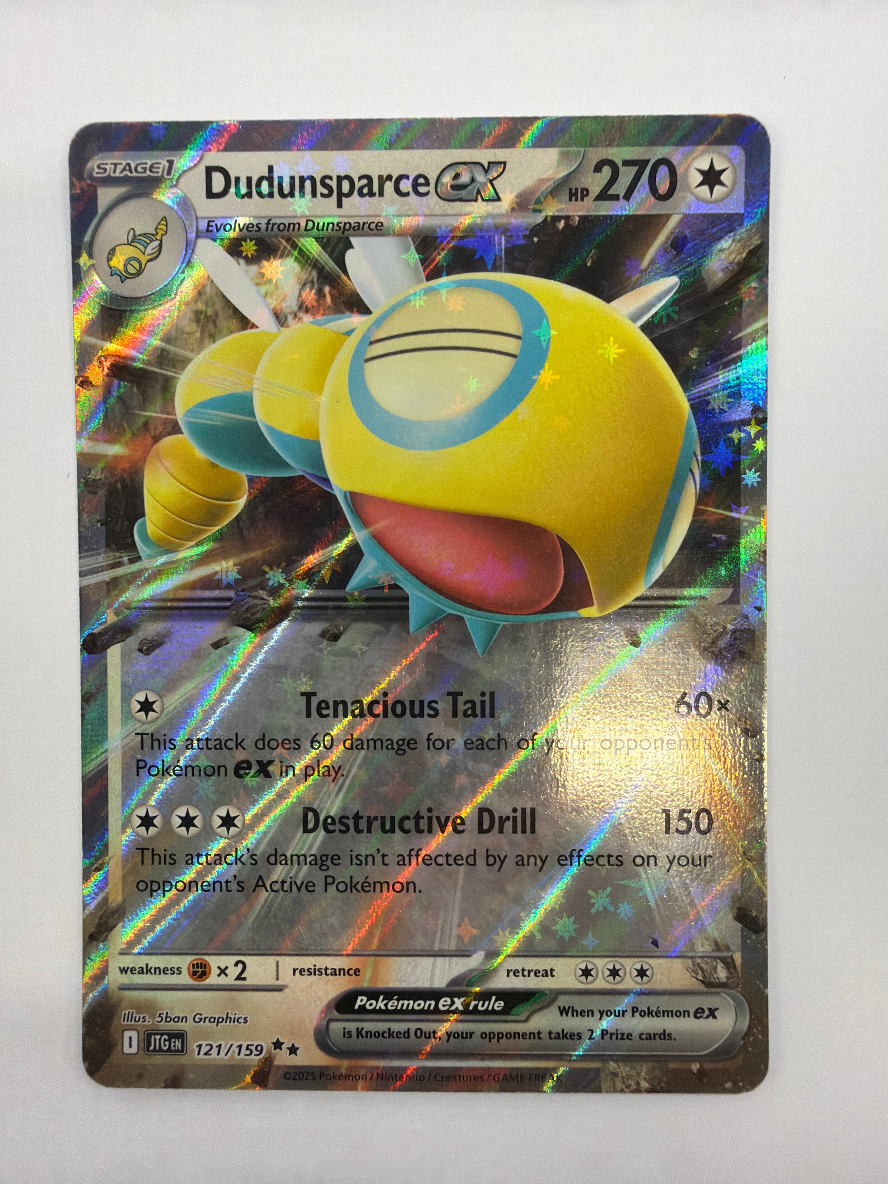 Pokémon TCG - Journey Together Dudunsparce ex 121/159 NM