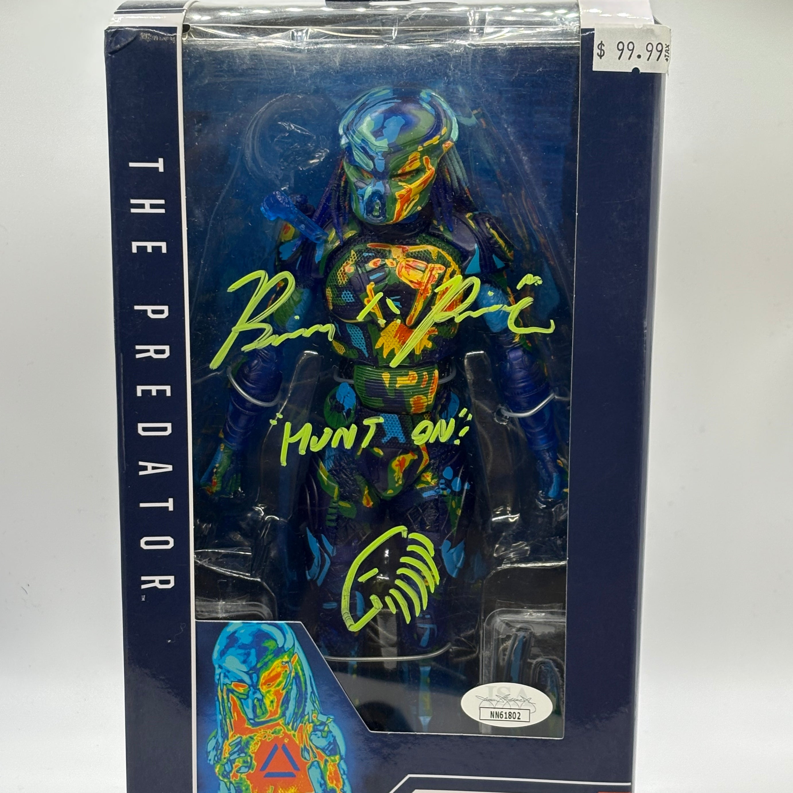 (SIGNED) NECA The Predator Thermal Vision Fugitive Predator Action Figure JSA Cert.