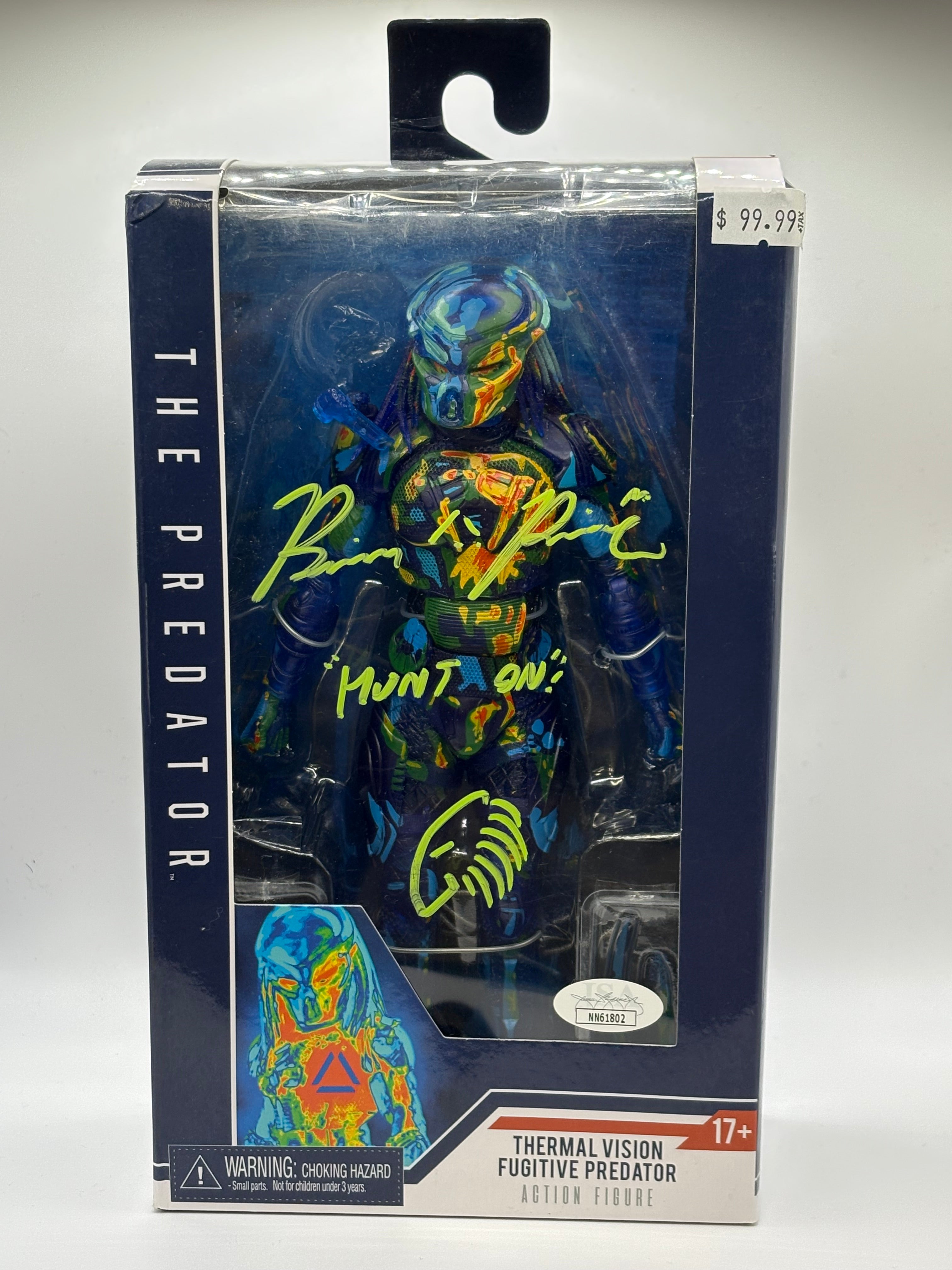 (SIGNED) NECA The Predator Thermal Vision Fugitive Predator Action Figure JSA Cert.