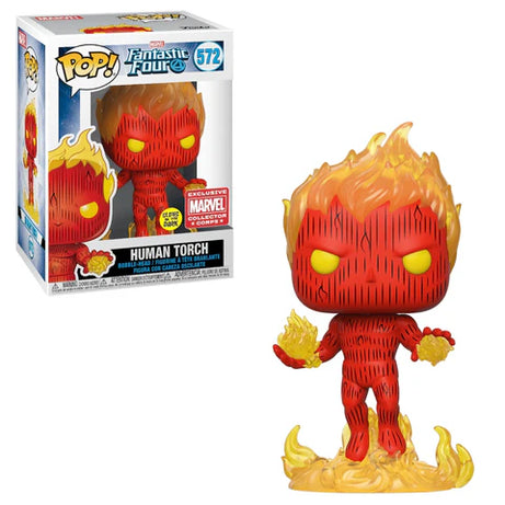 Funko Pop! Fantastic Four Human Torch #572 Marvel Collector Corps Exclusive