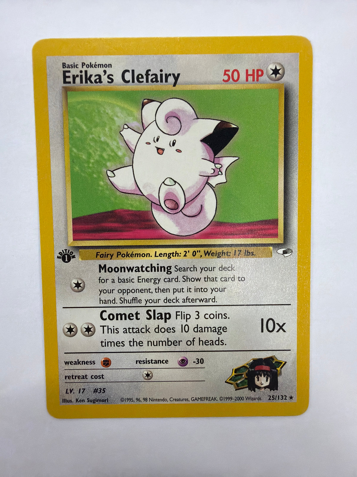 Pokémon TCG - Gym Heroes 1st Edition Erika's Clefairy 25/132 NM