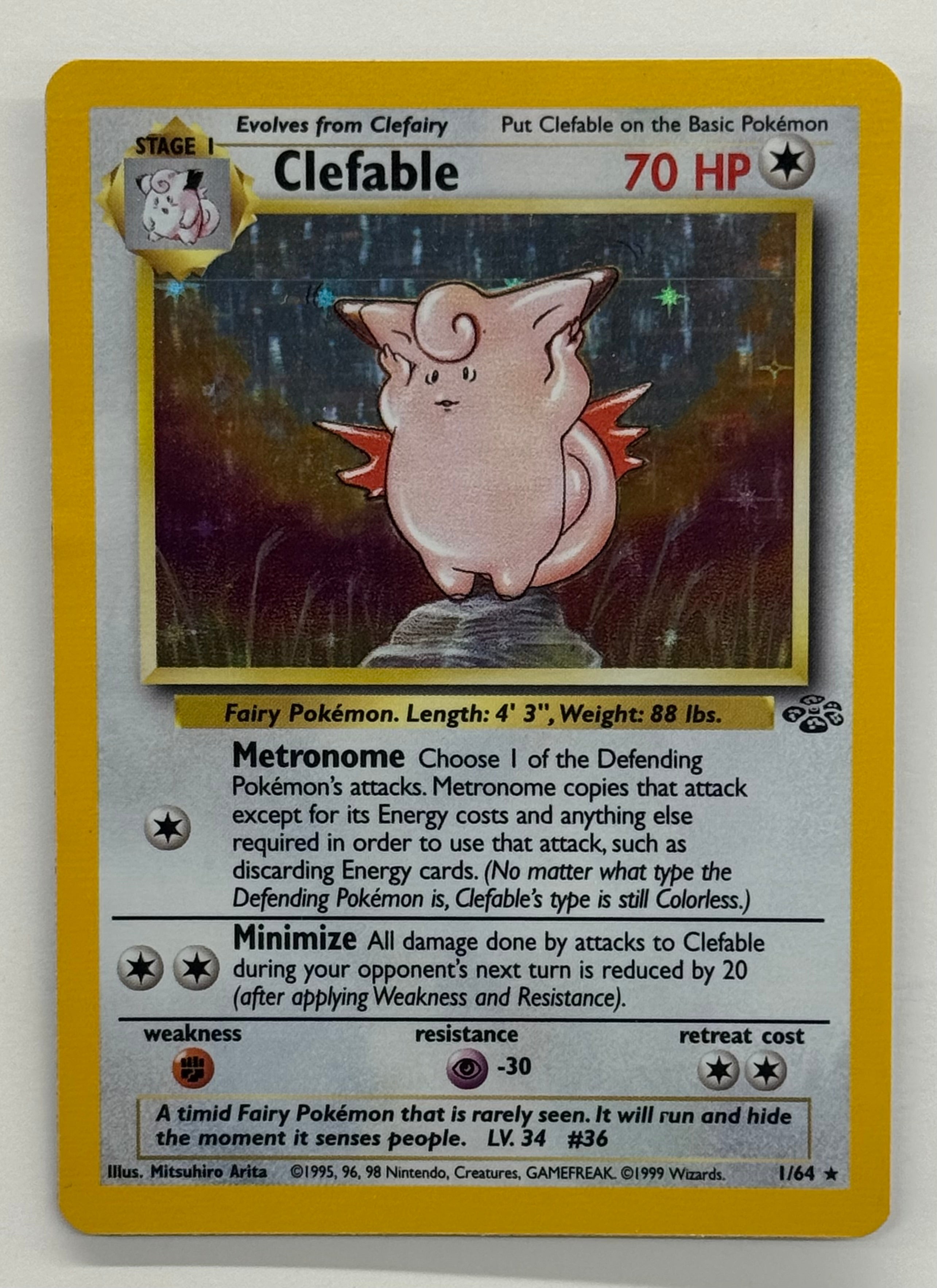 Pokémon TCG - Jungle Unlimited Clefable Holo 1/64 NM