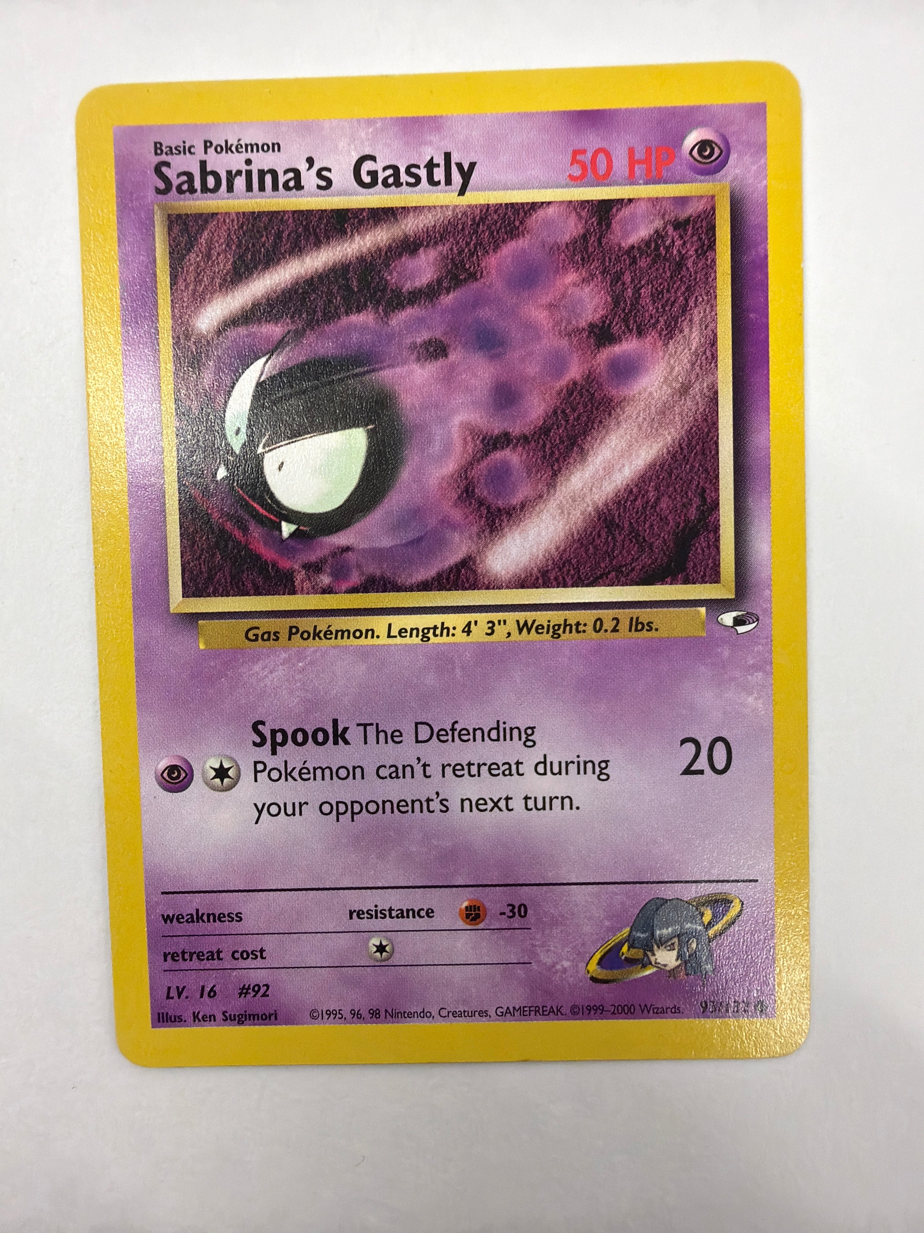 Pokémon TCG - Gym Heroes Unlimited Sabrina's Gastly 93/132 Non-Holo NM