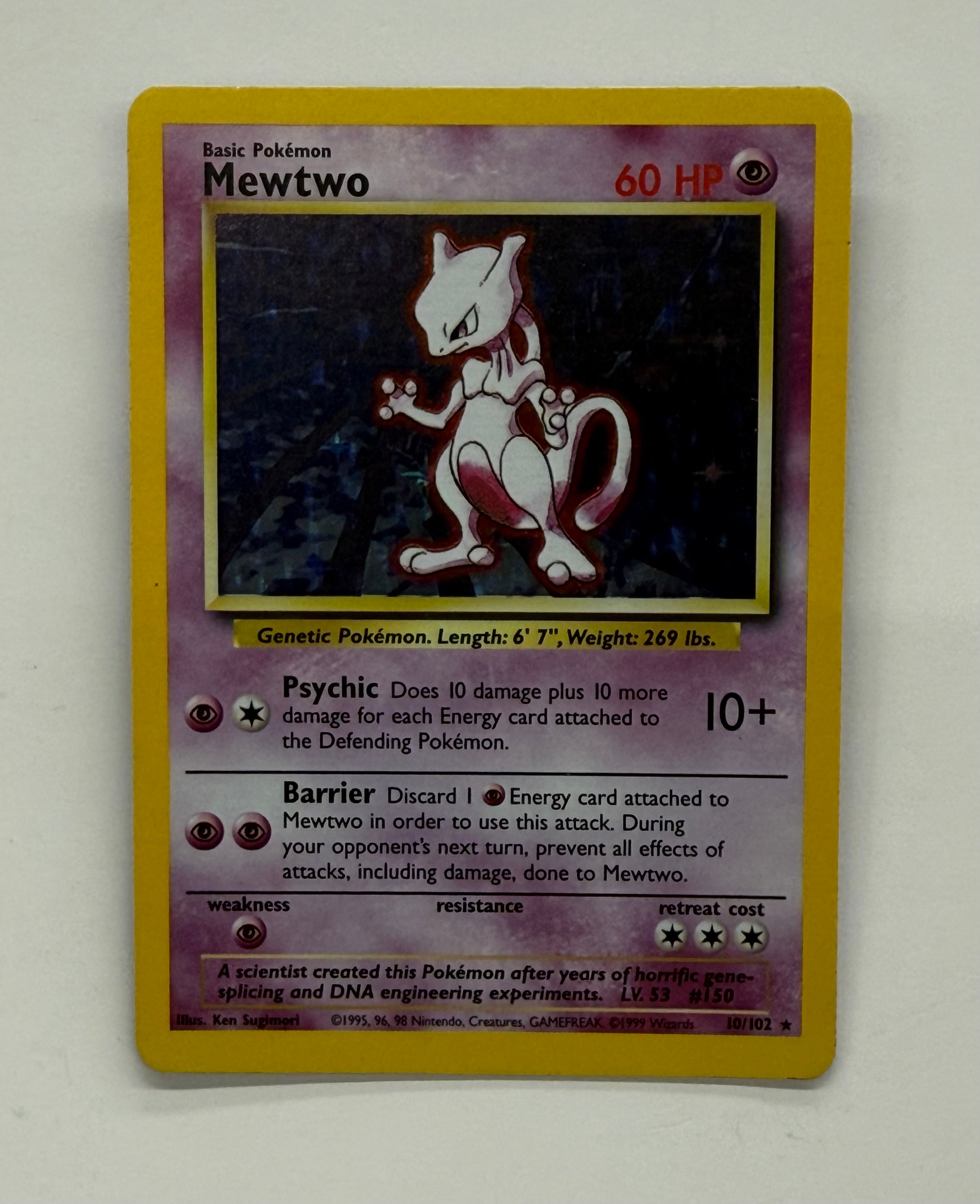 Pokémon TCG - Base Set Unlimited Mewtwo Holo 10/102 LP