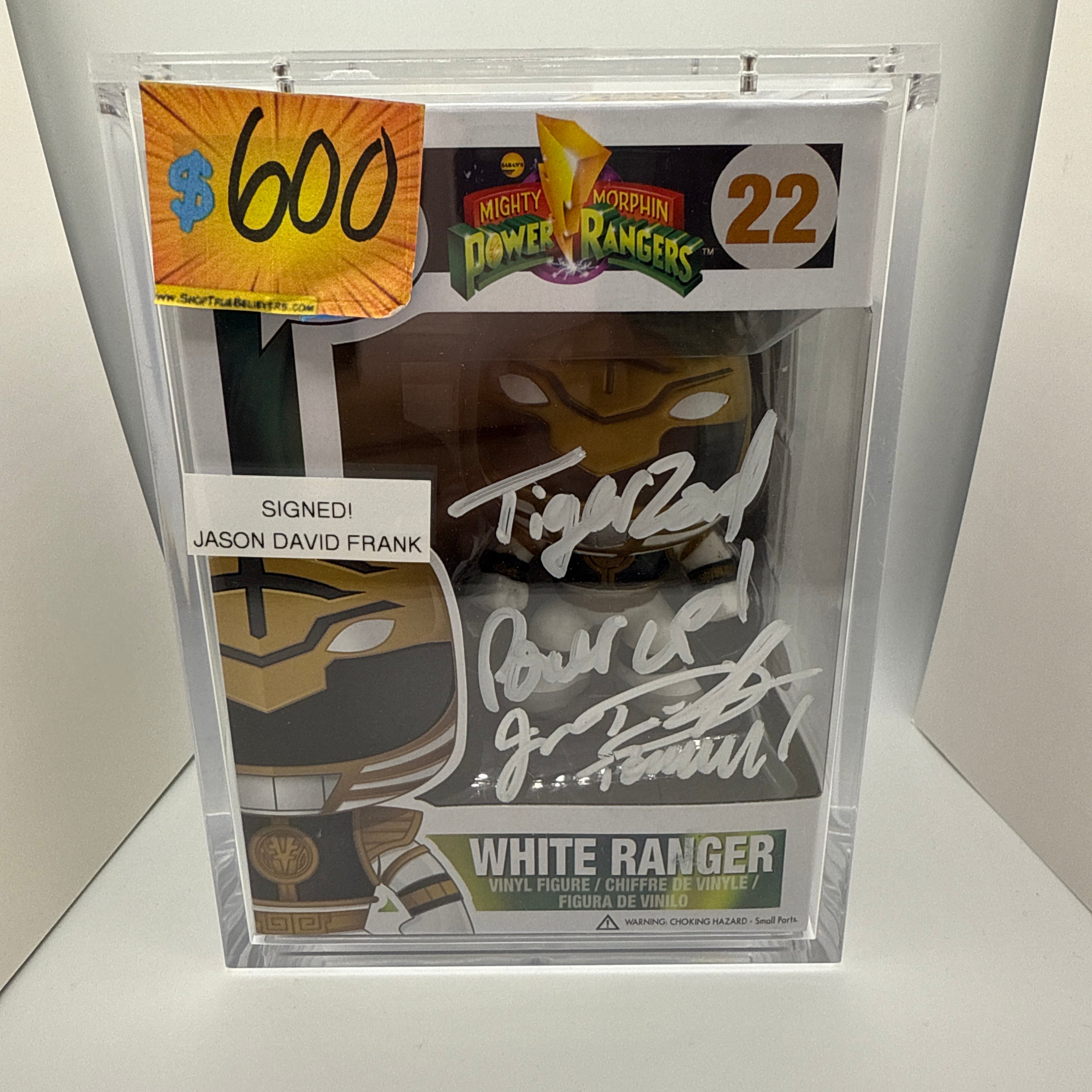 Signed Funko Pop Television, Mighty Morphin Power Rangers White Ranger #22