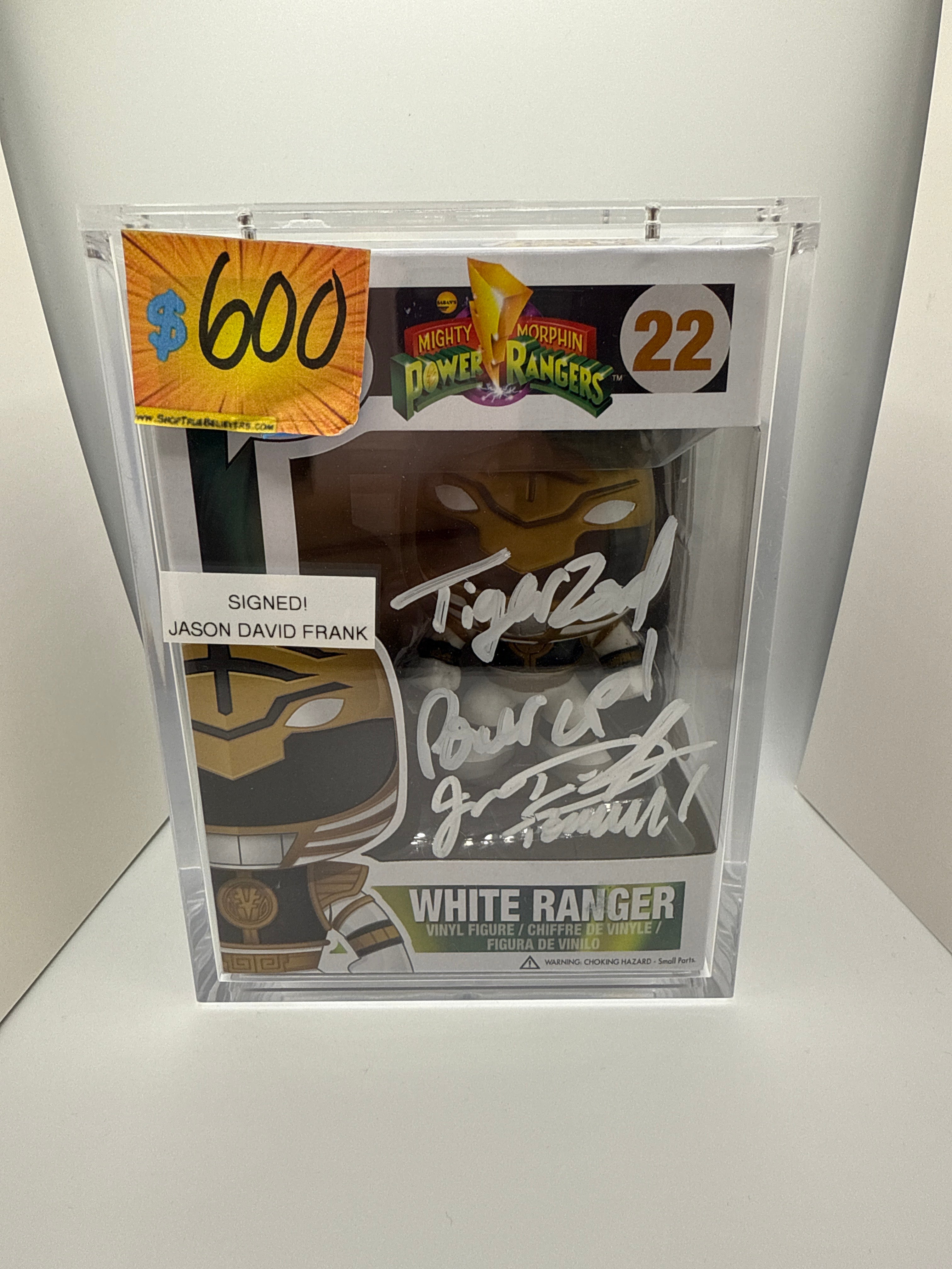 Signed Funko Pop Television, Mighty Morphin Power Rangers White Ranger #22