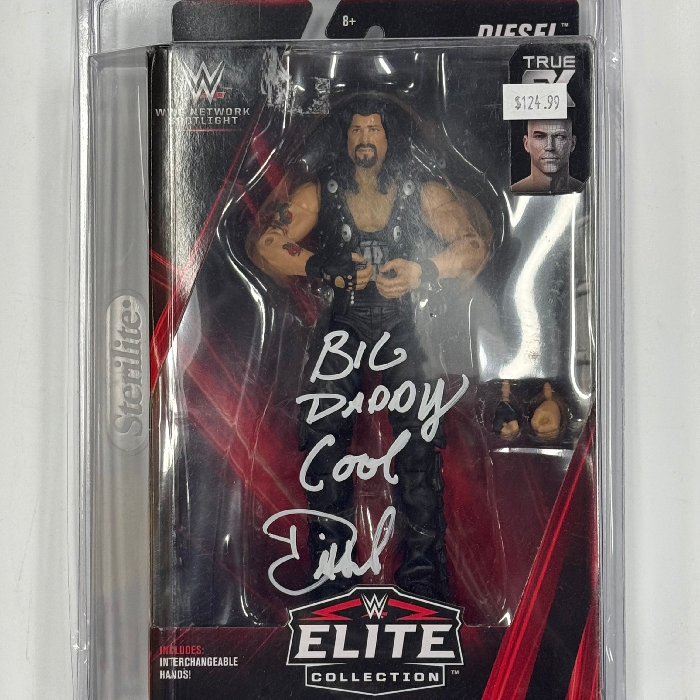 WWE Mattel Network Spotlight Elite Collection Diesel Signed Figure W/ Protector