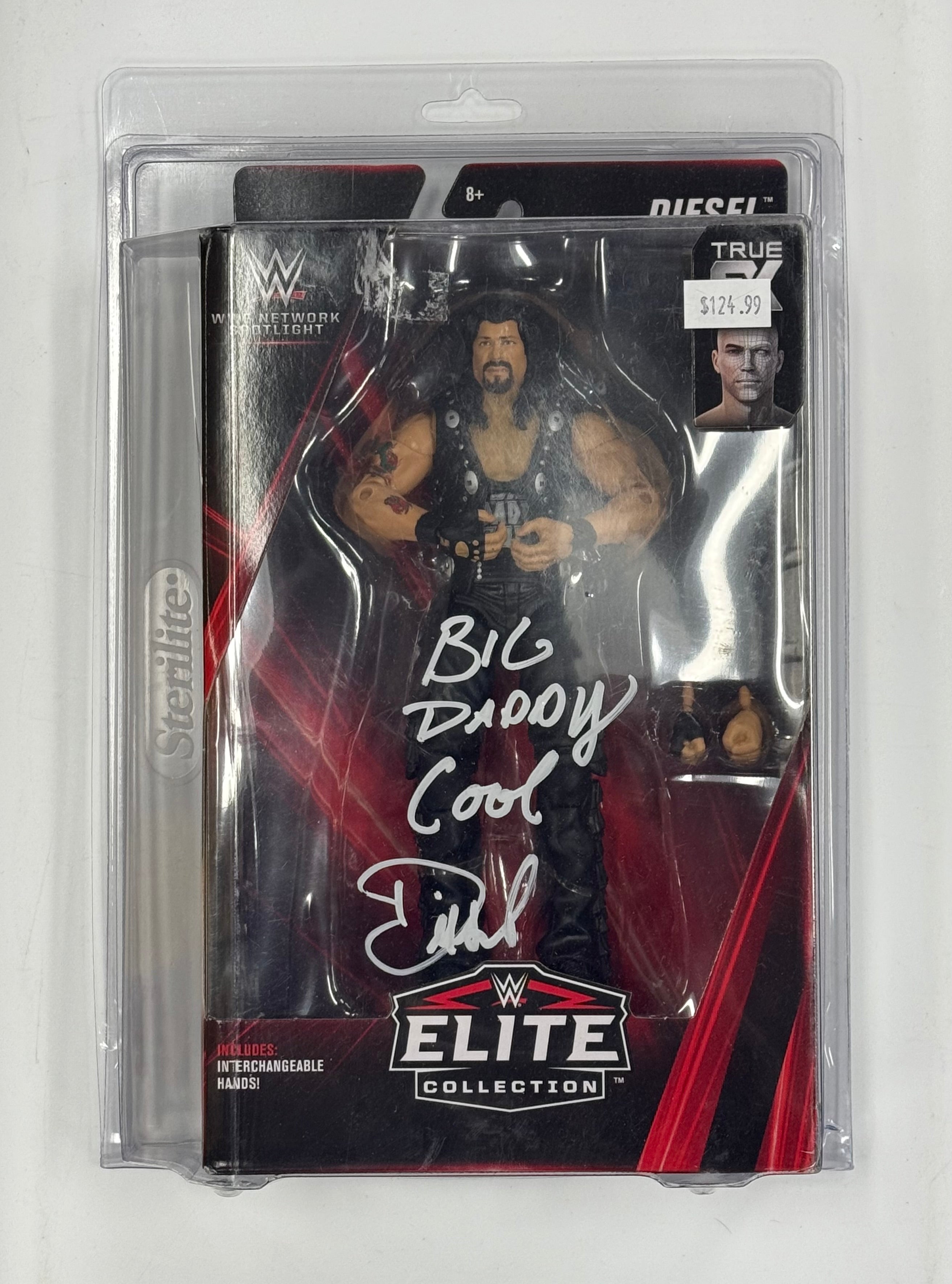 WWE Mattel Network Spotlight Elite Collection Diesel Signed Figure W/ Protector