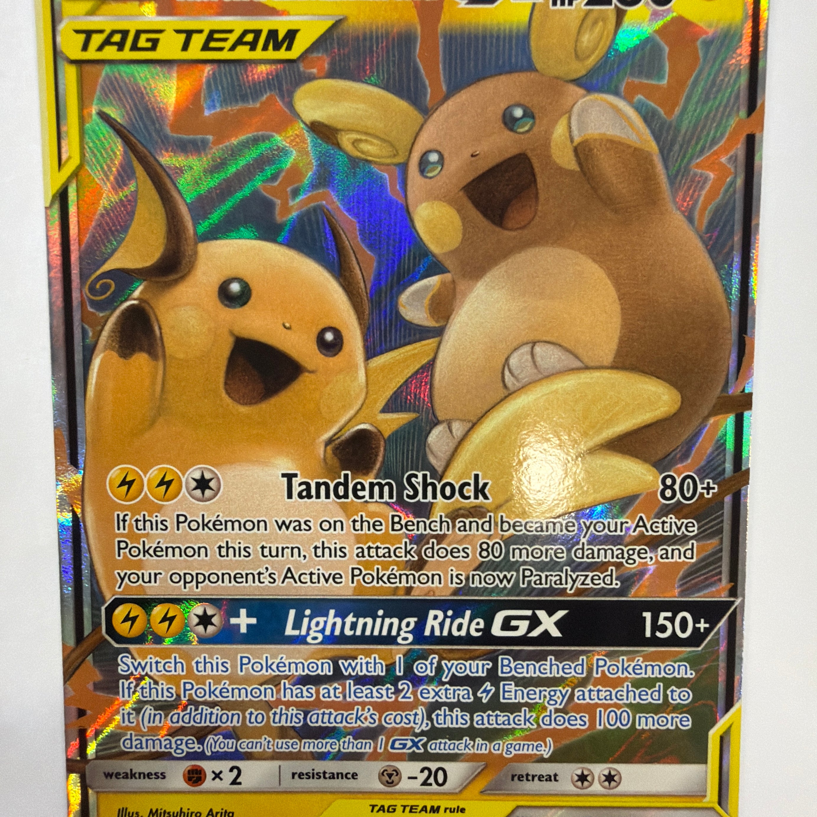 Pokémon TCG - Unified Minds Raichu & Alolan Raichu GX 54/236 NM