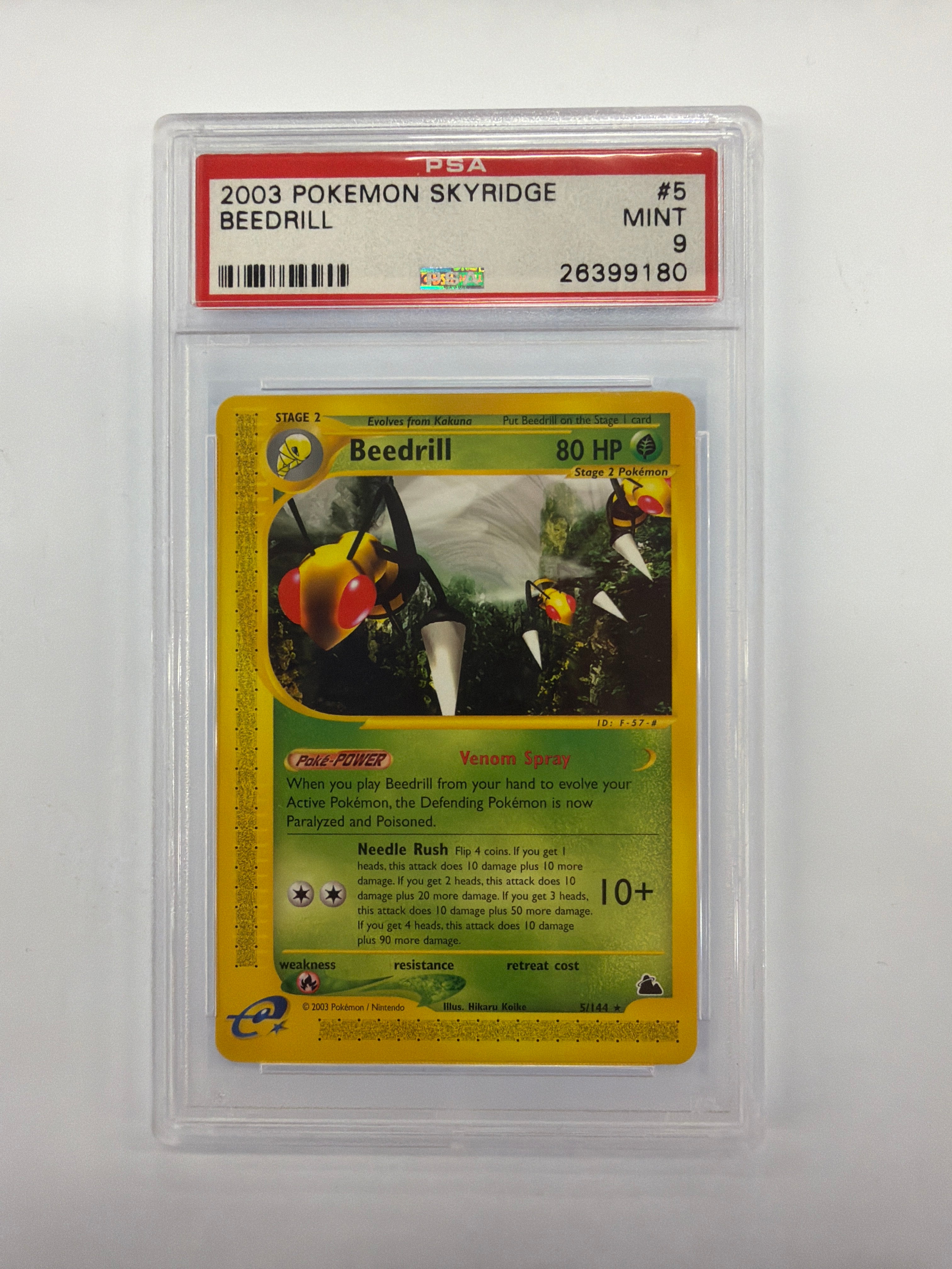 Pokémon TCG - PSA MINT 9 Skyridge Beedrill 5/144 Non-Holo