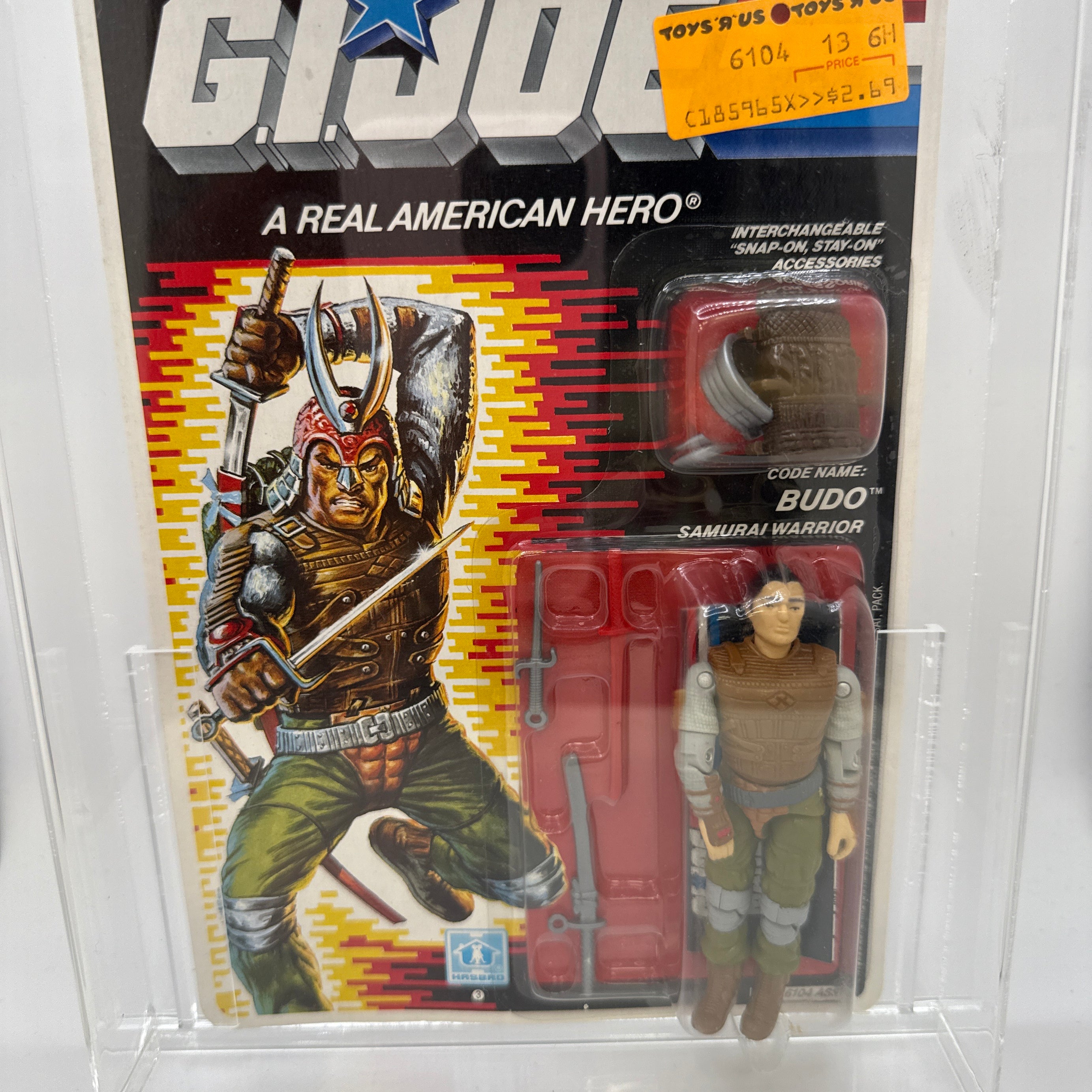 Hasbro G.I. Joe Vintage 1987 Code Name: Budo Samurai Warrior 34 Back Punched Card Action Figure