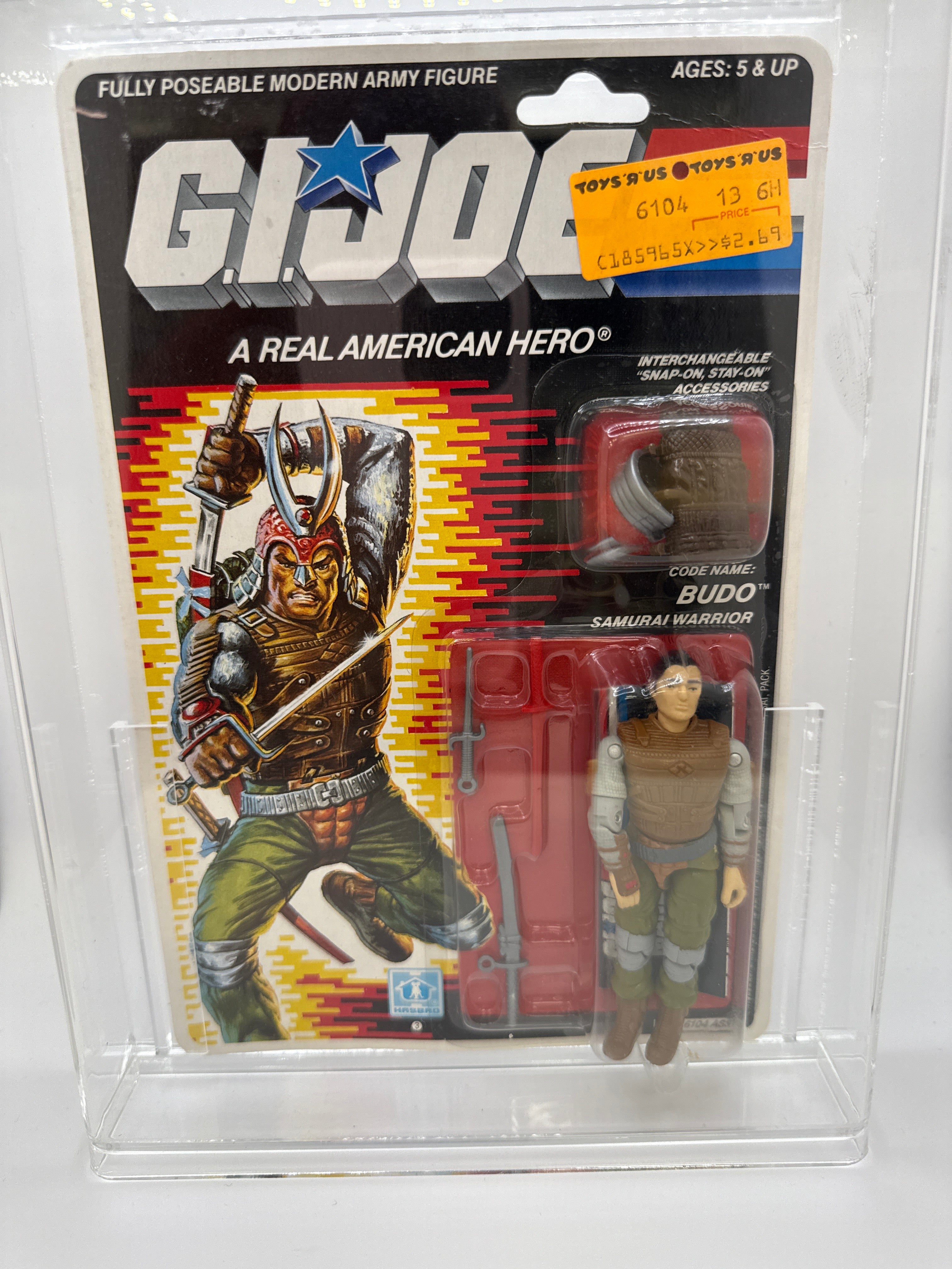 Hasbro G.I. Joe Vintage 1987 Code Name: Budo Samurai Warrior 34 Back Punched Card Action Figure