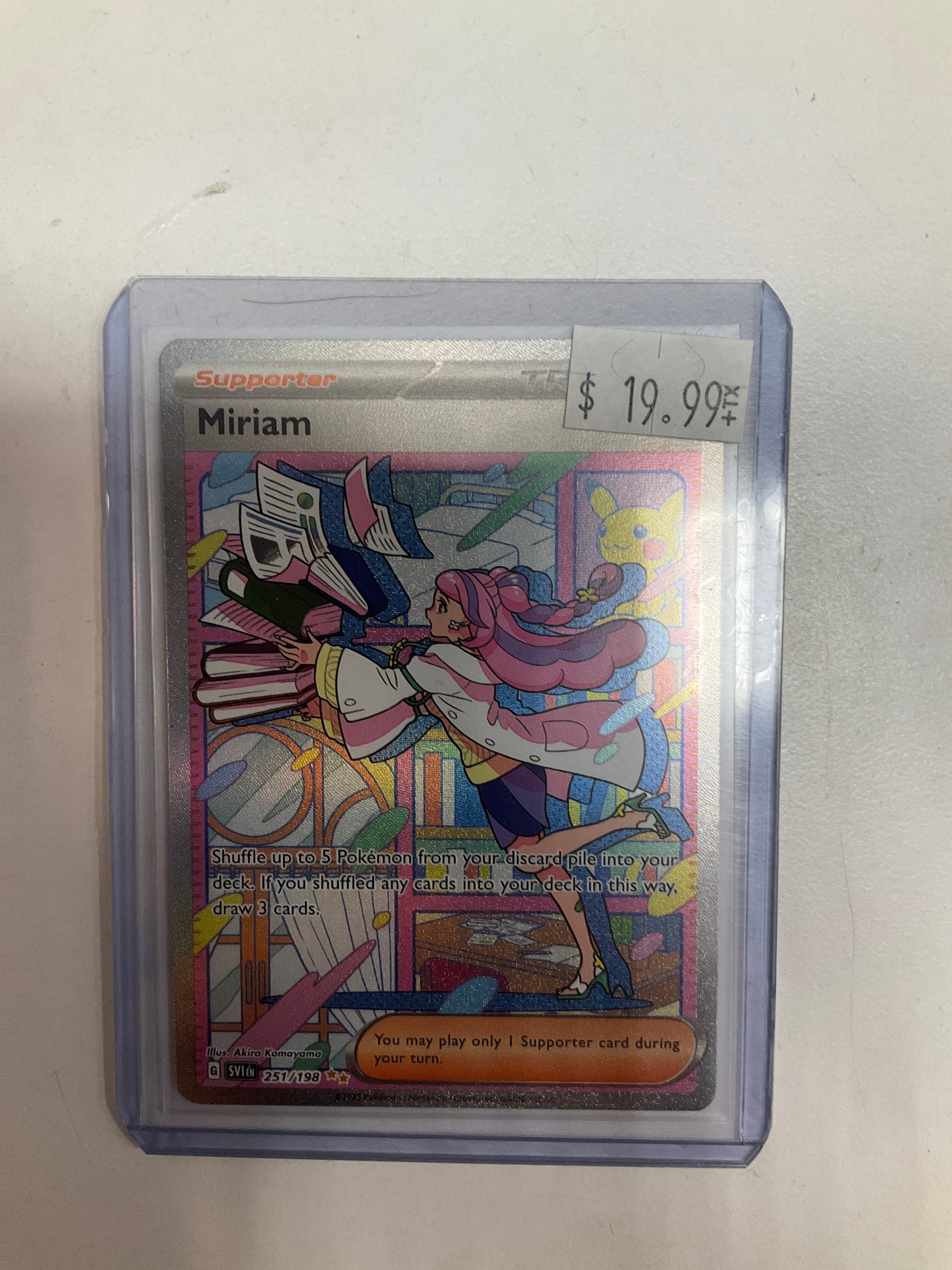 Pokemon TCG Miriam 251/198 SV01 Scarlet & Violet Base Set Full Art NM True Believers Gaming and Collectibles Pokemon TCG Miriam 251/198 SV01 Scarlet & Violet Base Set Full Art NM True Believers Gaming and Collectibles