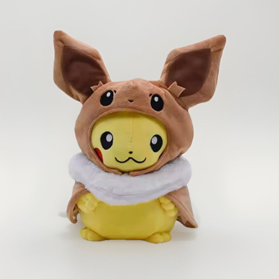 Pokémon Eevee Poncho Pikachu Plush (Large)