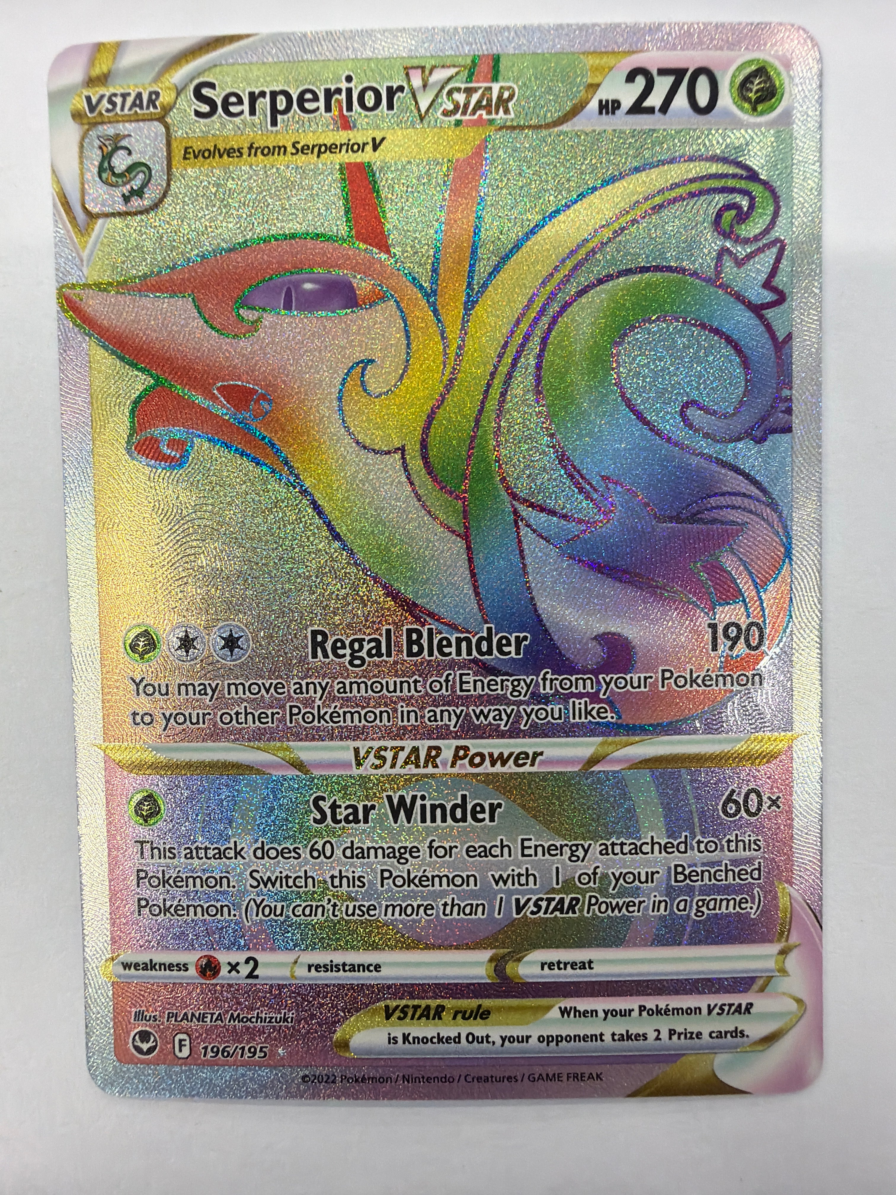 Pokémon TCG - Silver Tempest Serperior Vstar 196/195 NM
