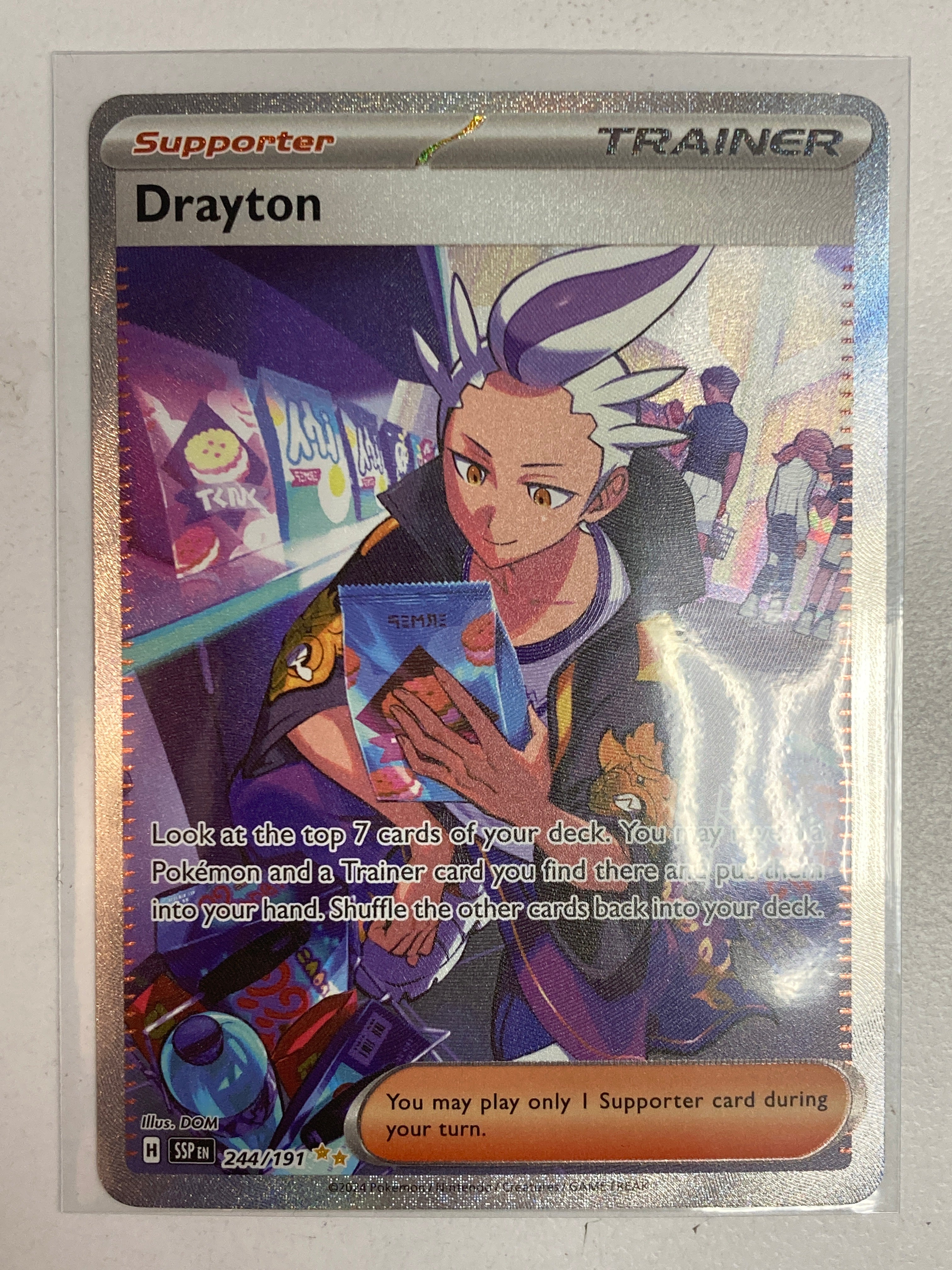 drayton pokemon card Pokémon TCG Drayton 244/191 Surging Sparks Alt Art NM – True Believers  Gaming and Collectibles