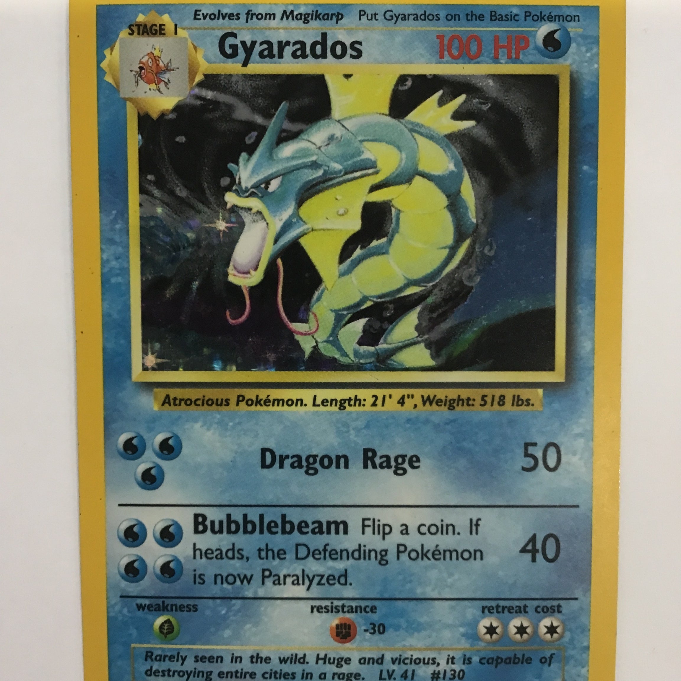 Pokémon TCG - Base Set Unlimited Gyarados Holo 6/102 MP