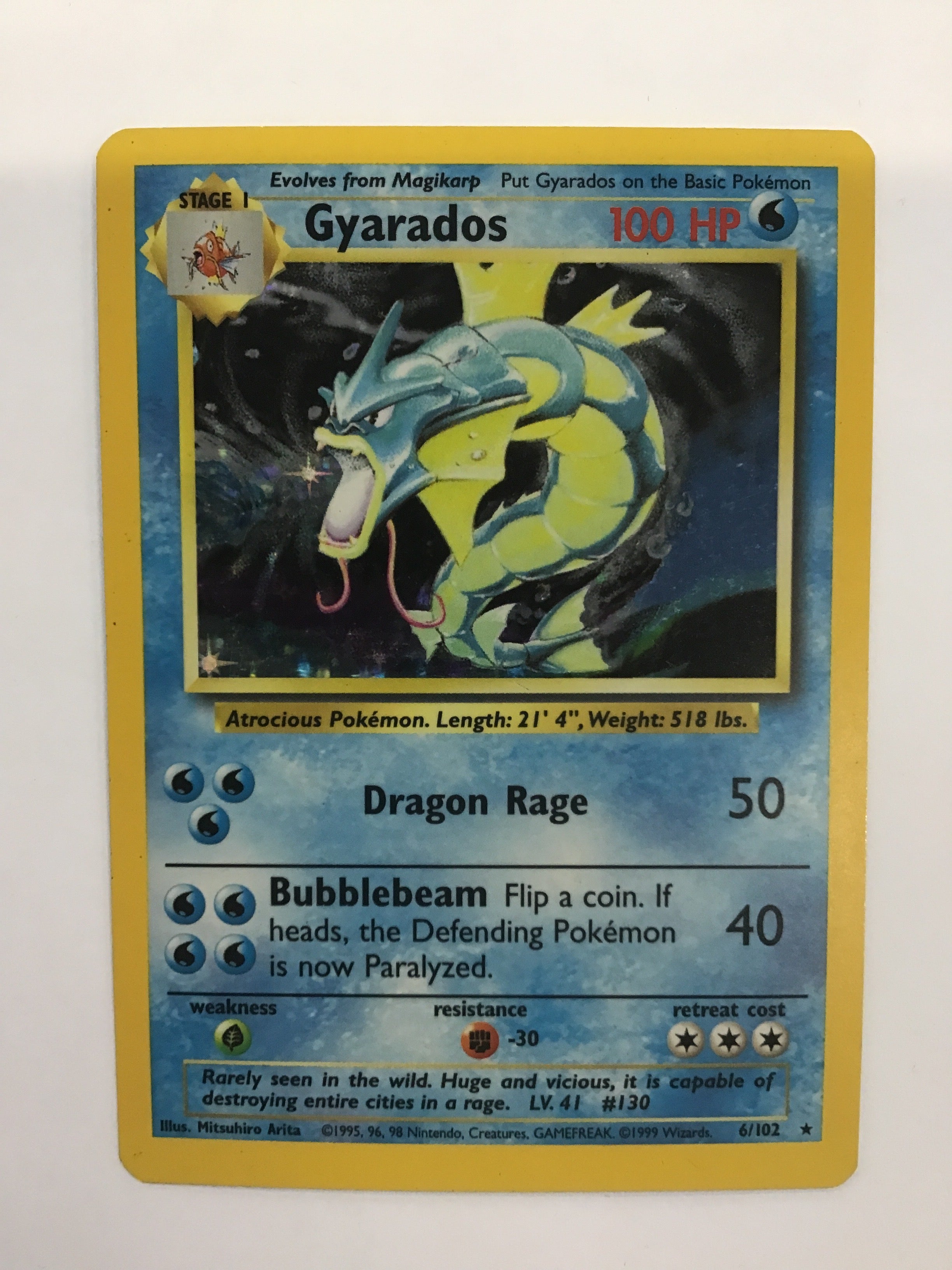 Pokémon TCG - Base Set Unlimited Gyarados Holo 6/102 MP