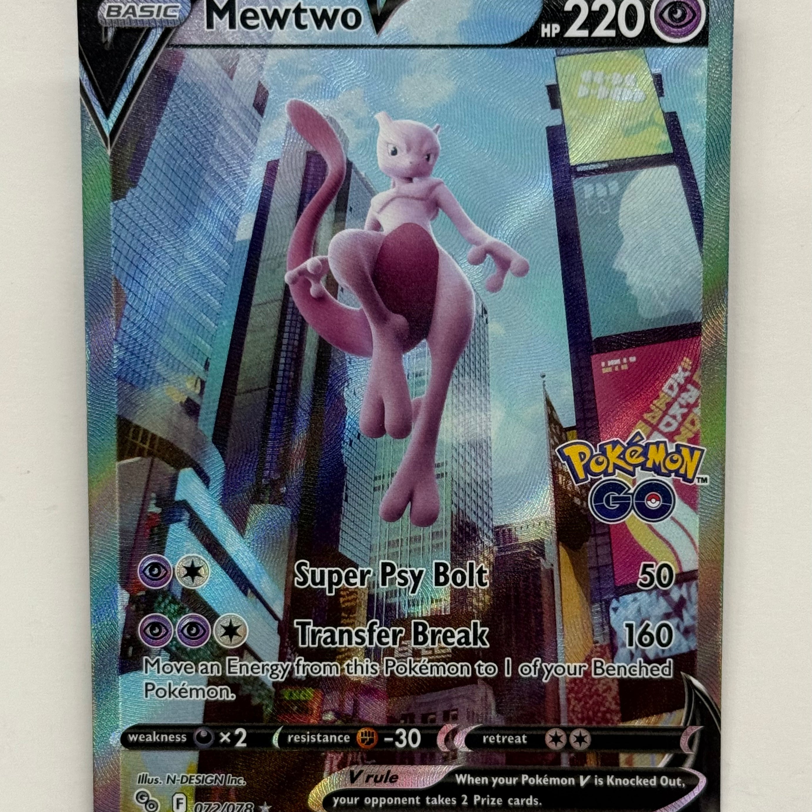 Pokémon TCG - Pokémon GO Mewtwo V 072/078 NM