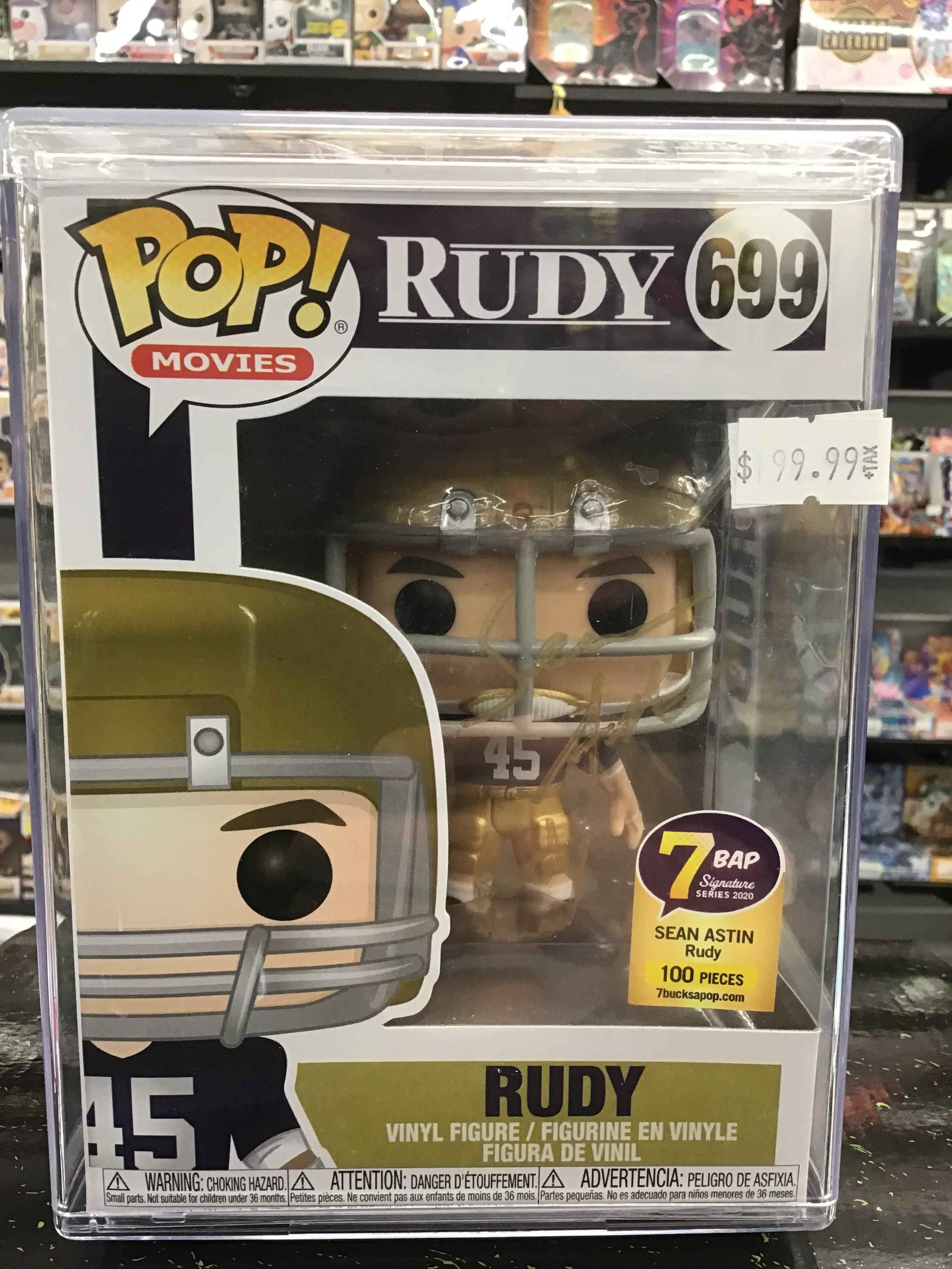 Funko Pop Movies Rudy 7 BAP Signature Series Signed Sean Austin #699