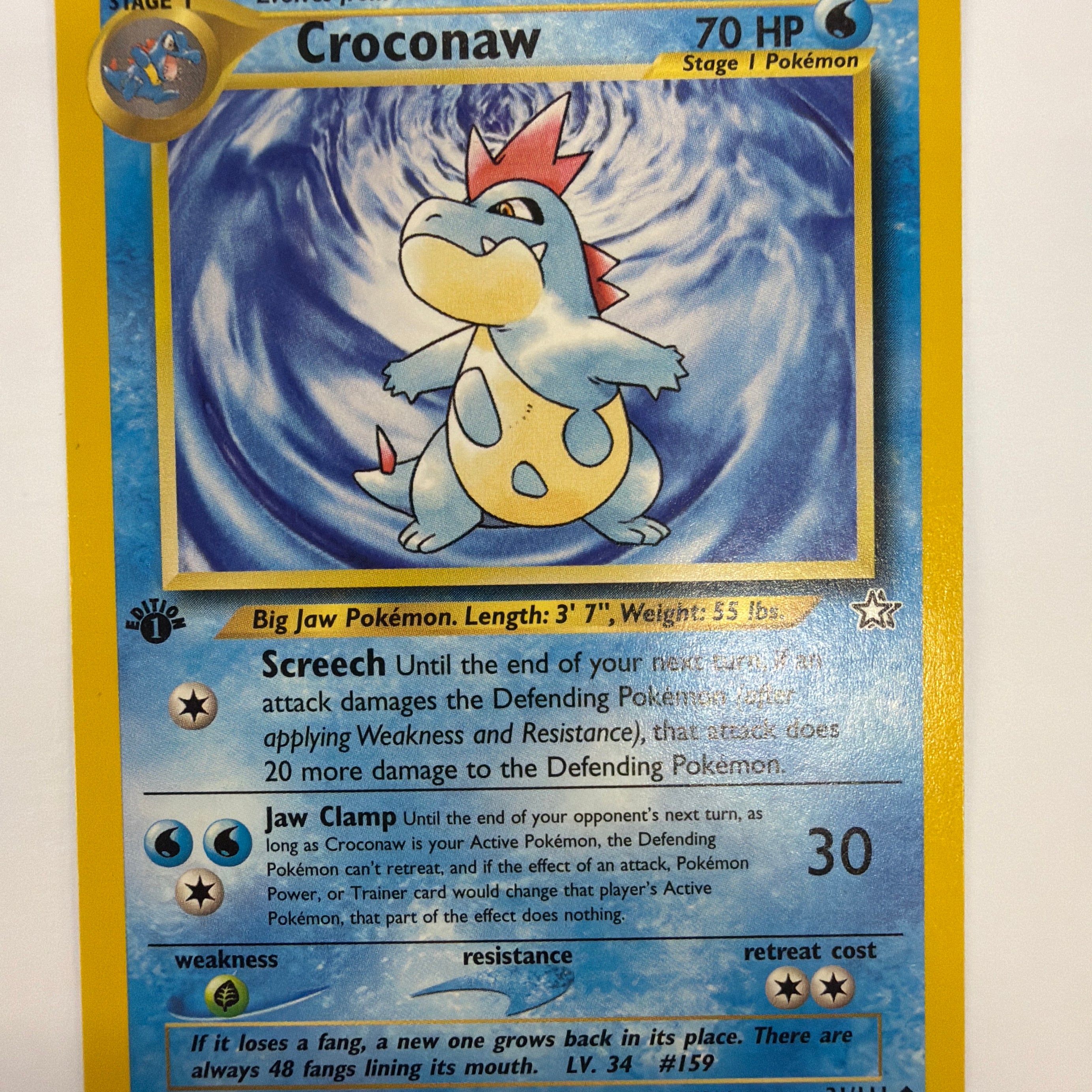 Pokémon TCG - Neo Genesis 1st Edition Croconaw 31/111 Non-Holo NM