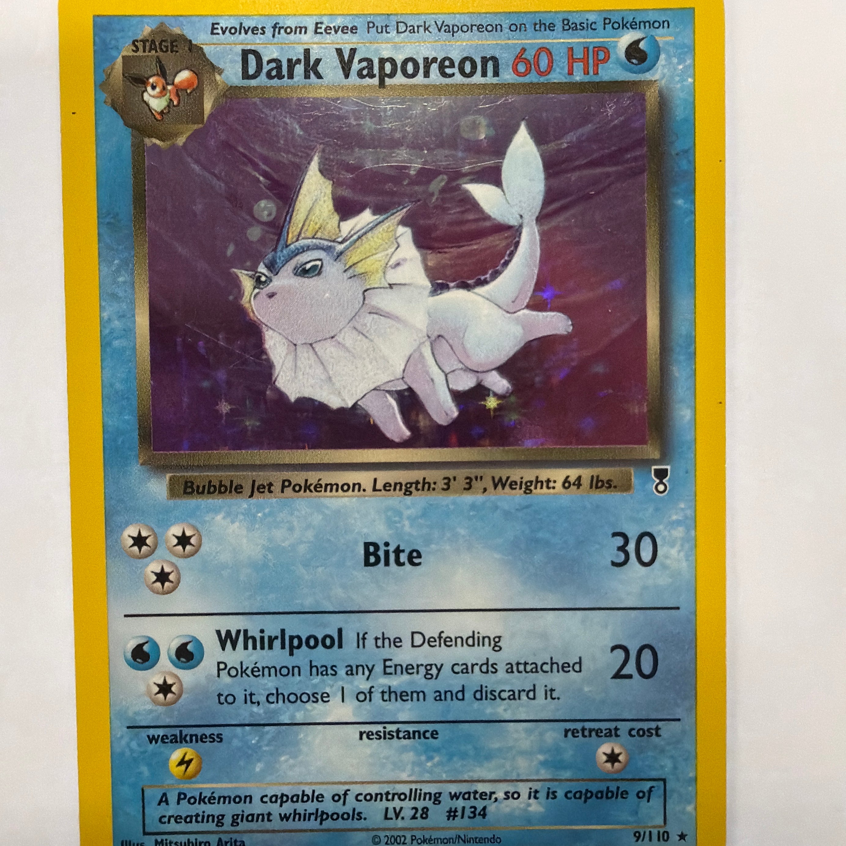Pokémon TCG - Legendary Collection Dark Vaporeon 9/110 LP Holo