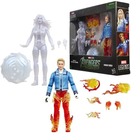 Hasbro Marvel Studios Legends Series Avengers Doomsday Invisible Woman and Human Torch Action Figure 2 Pack