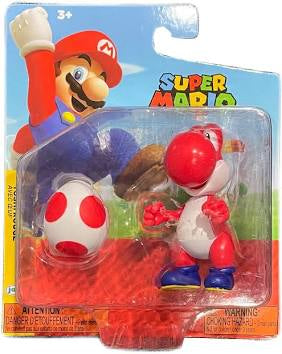 Jakks Super Mario World of Nintendo Red Yoshi With Egg 2.5” Figure