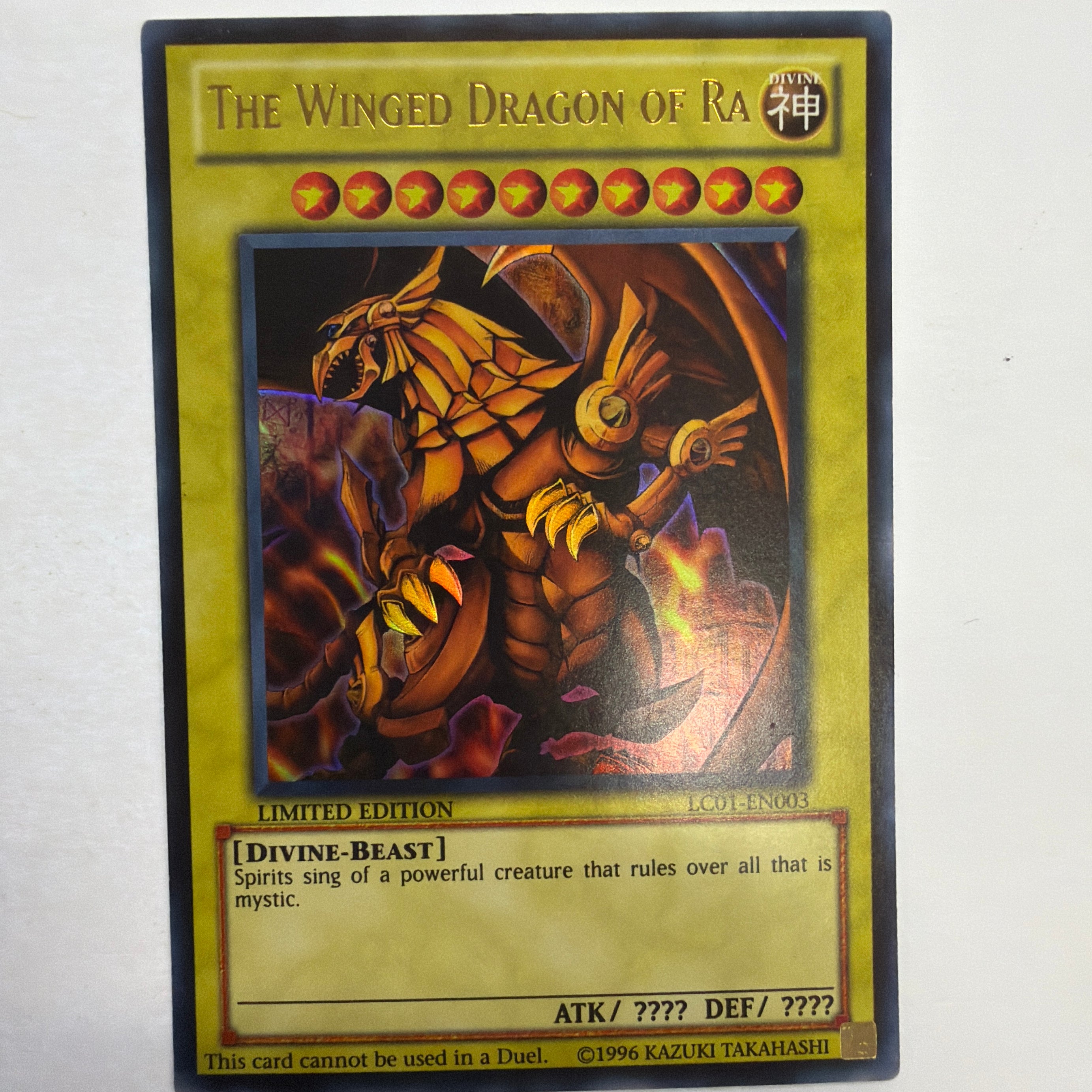 Yu-Gi-Oh! TCG - Legendary Collection 1 Limited Edition The Winged Dragon of Ra LC01-EN003 Holo LP