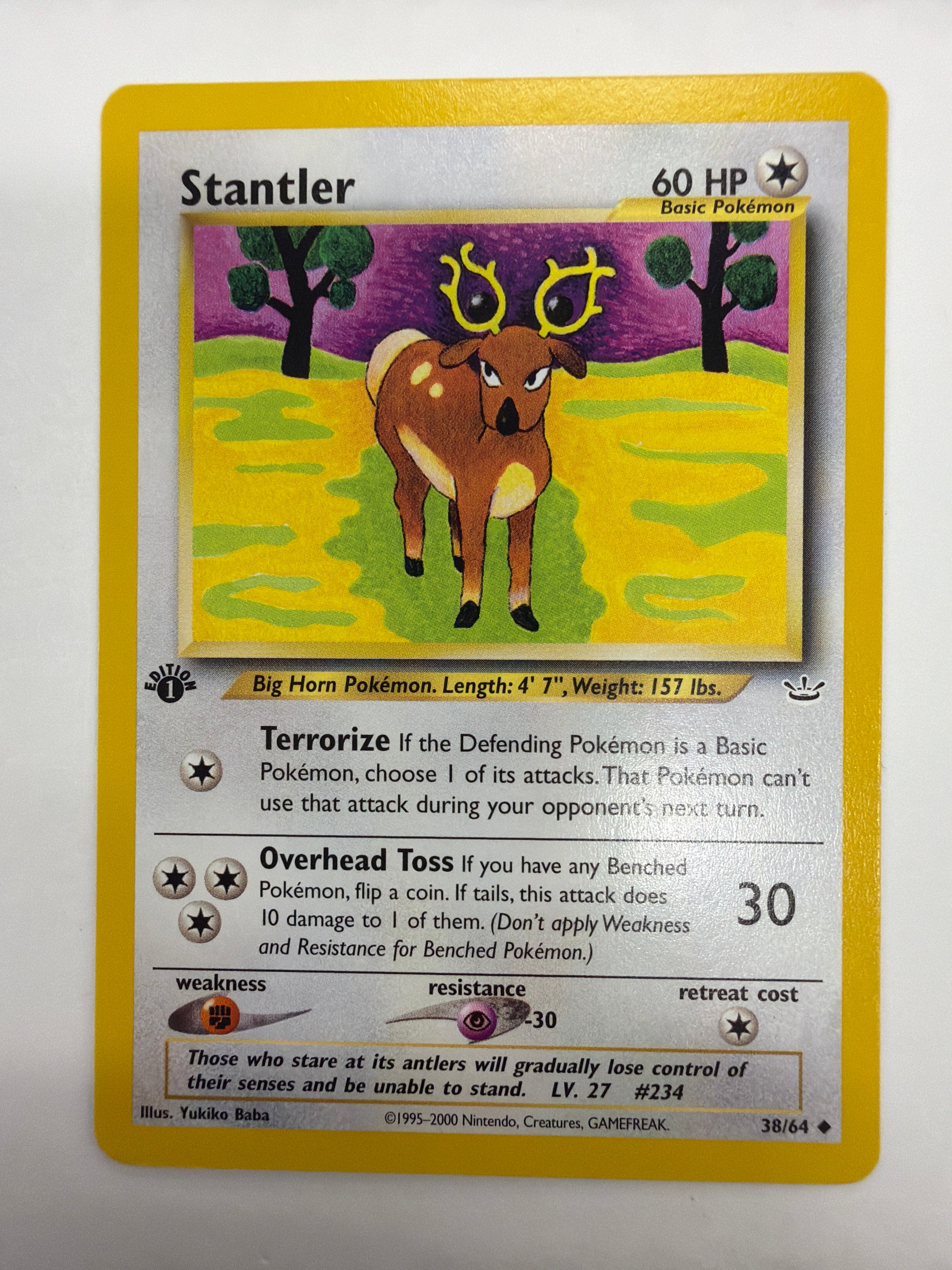 Pokémon TCG - Neo Revelation 1st Edition Stantler 38/64 Non-Holo LP