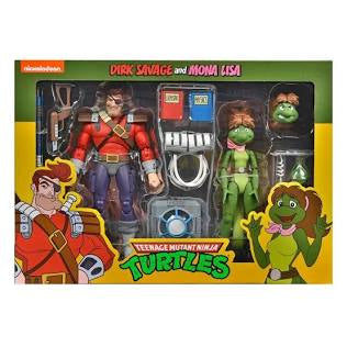 NECA Nickelodeon TMNT Dirk Savage And Mona Lisa 2 pack Action Figures
