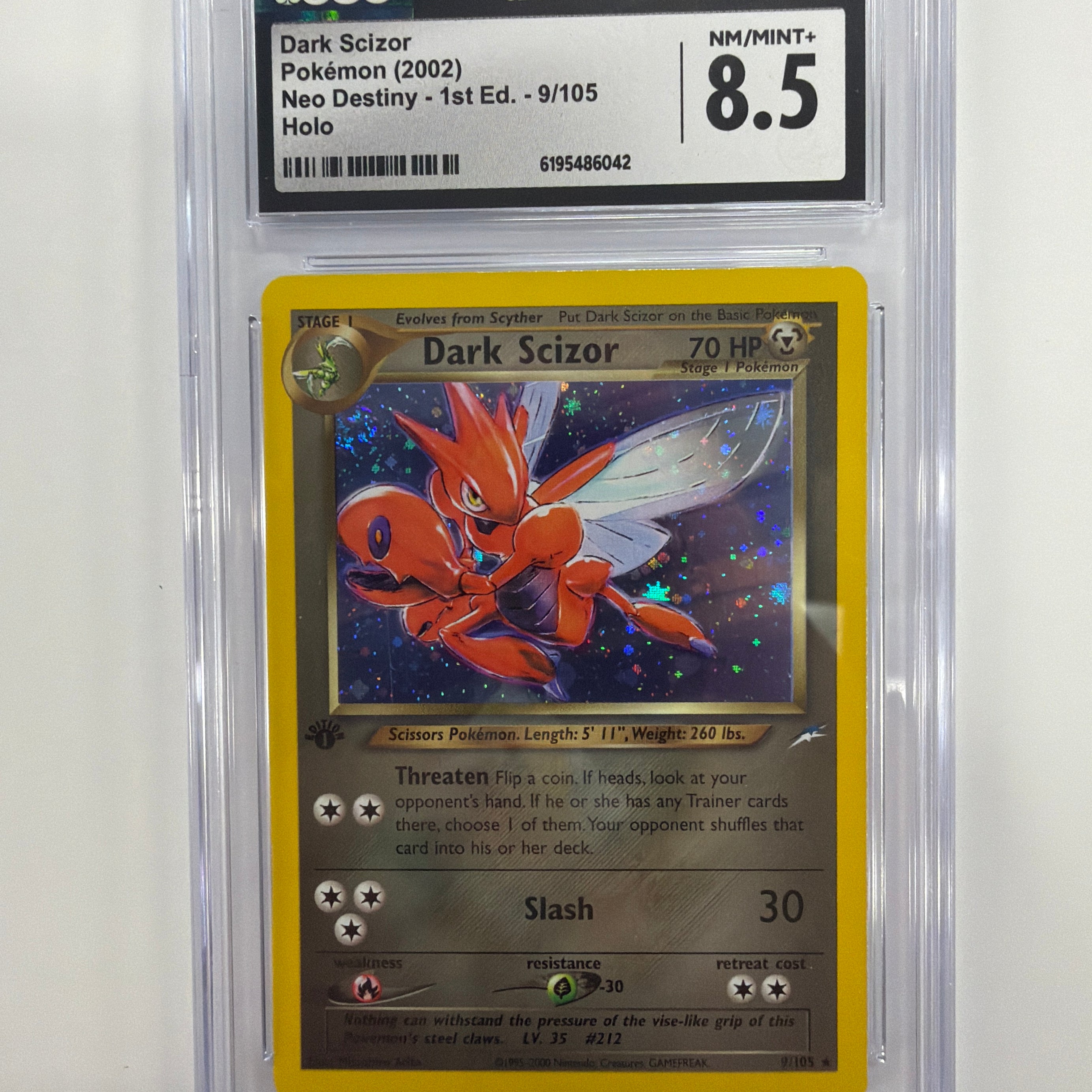 Pokémon TCG - CGC NM/Mint+ 8.5 Neo Destiny 1st Edition Dark Scizor 9/105 Holo