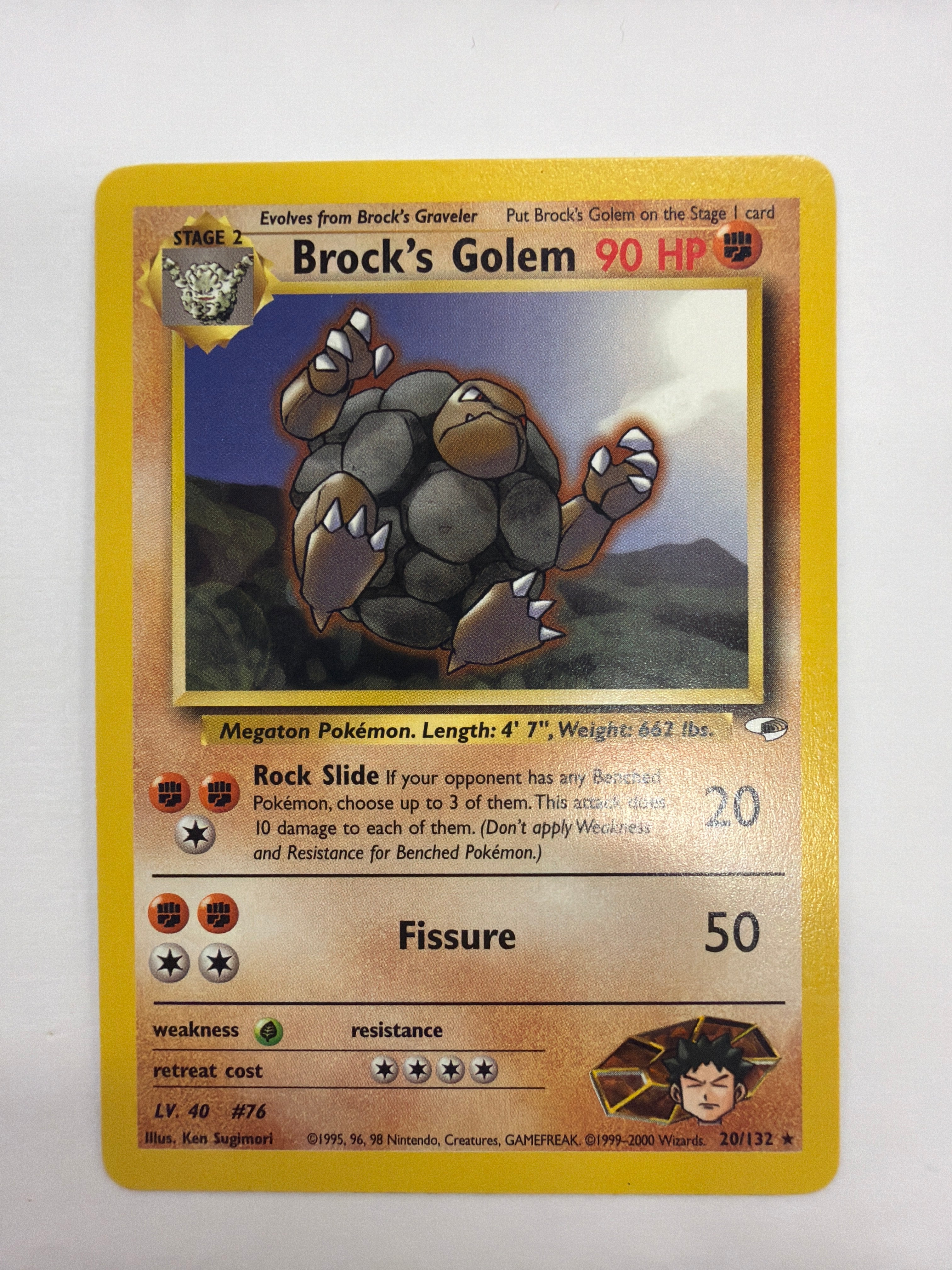 Pokémon TCG - Gym Heroes Unlimited Brock's Golem 20/132 NM