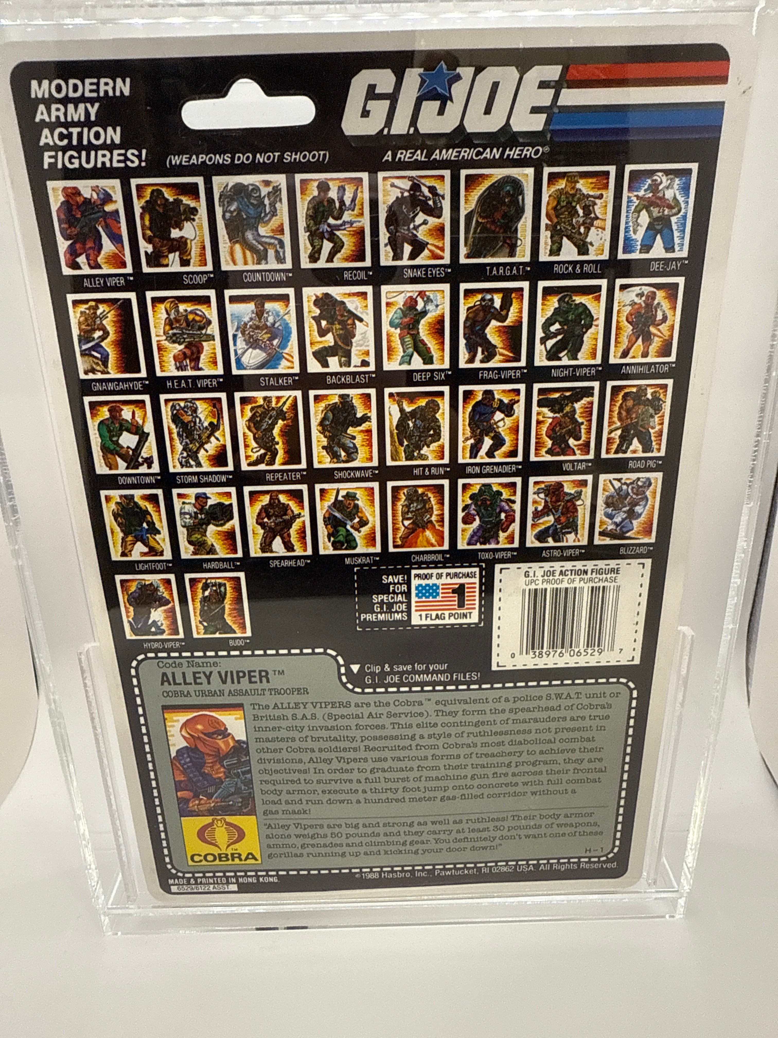 Hasbro G.I. Joe Vintage 1988 Code Name: Alley Viper 34 Back Punched Card Action Figure