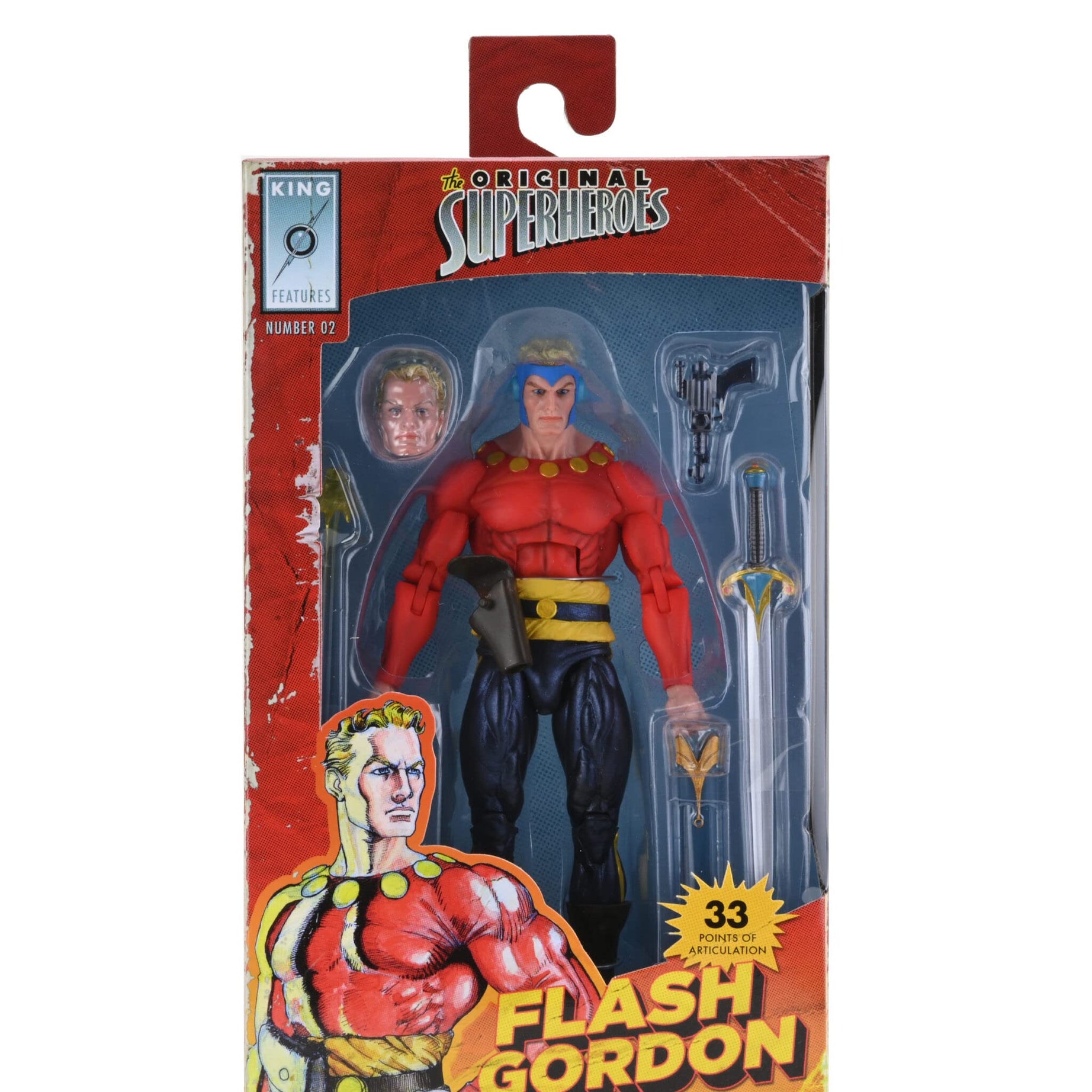 Neca Reel Toys The Original Superheroes Flash Gordon King of the Impossible Action Figure