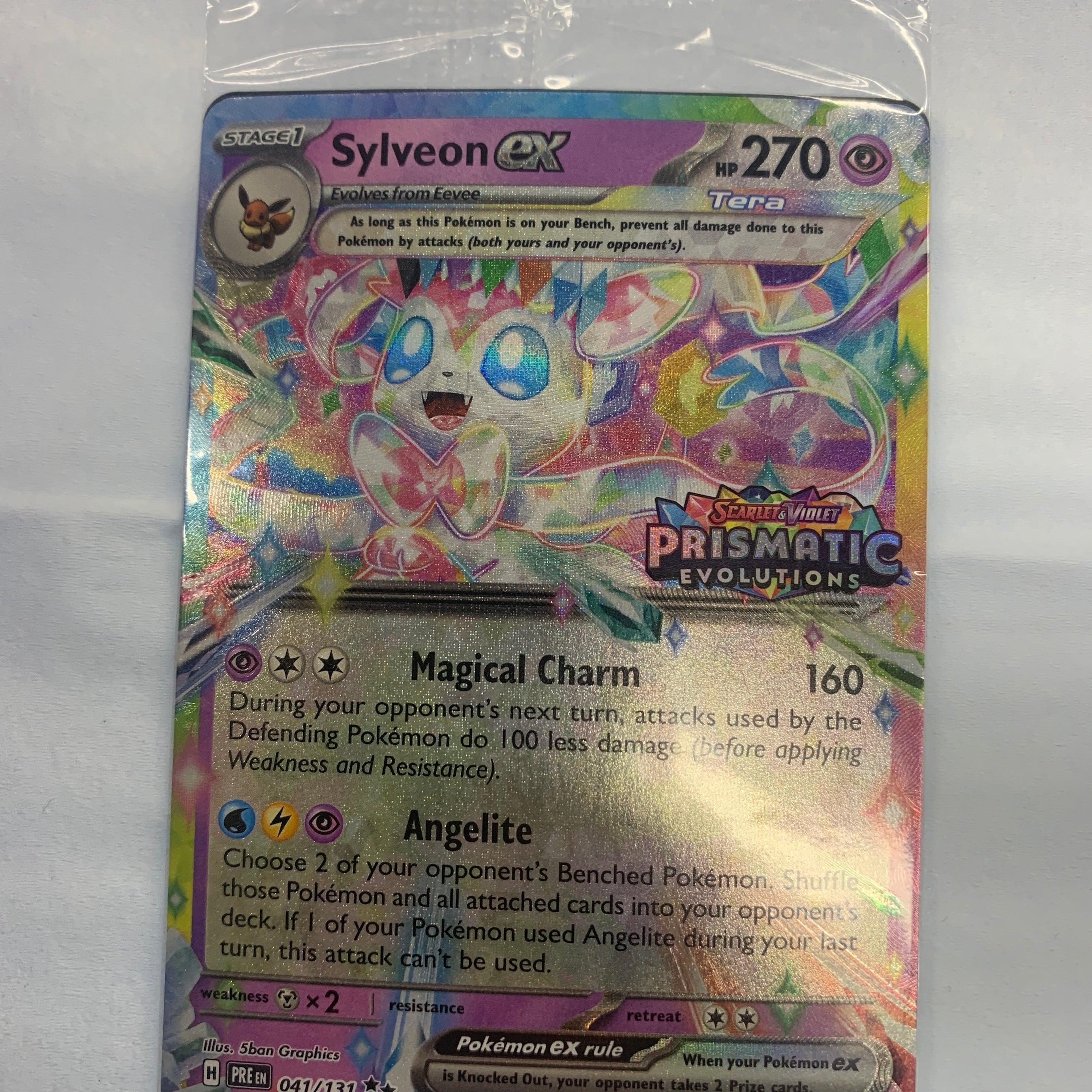 Pokémon TCG - Prismatic Evolutions Sylveon ex (PRE Stamped) 041/131 Sealed NM