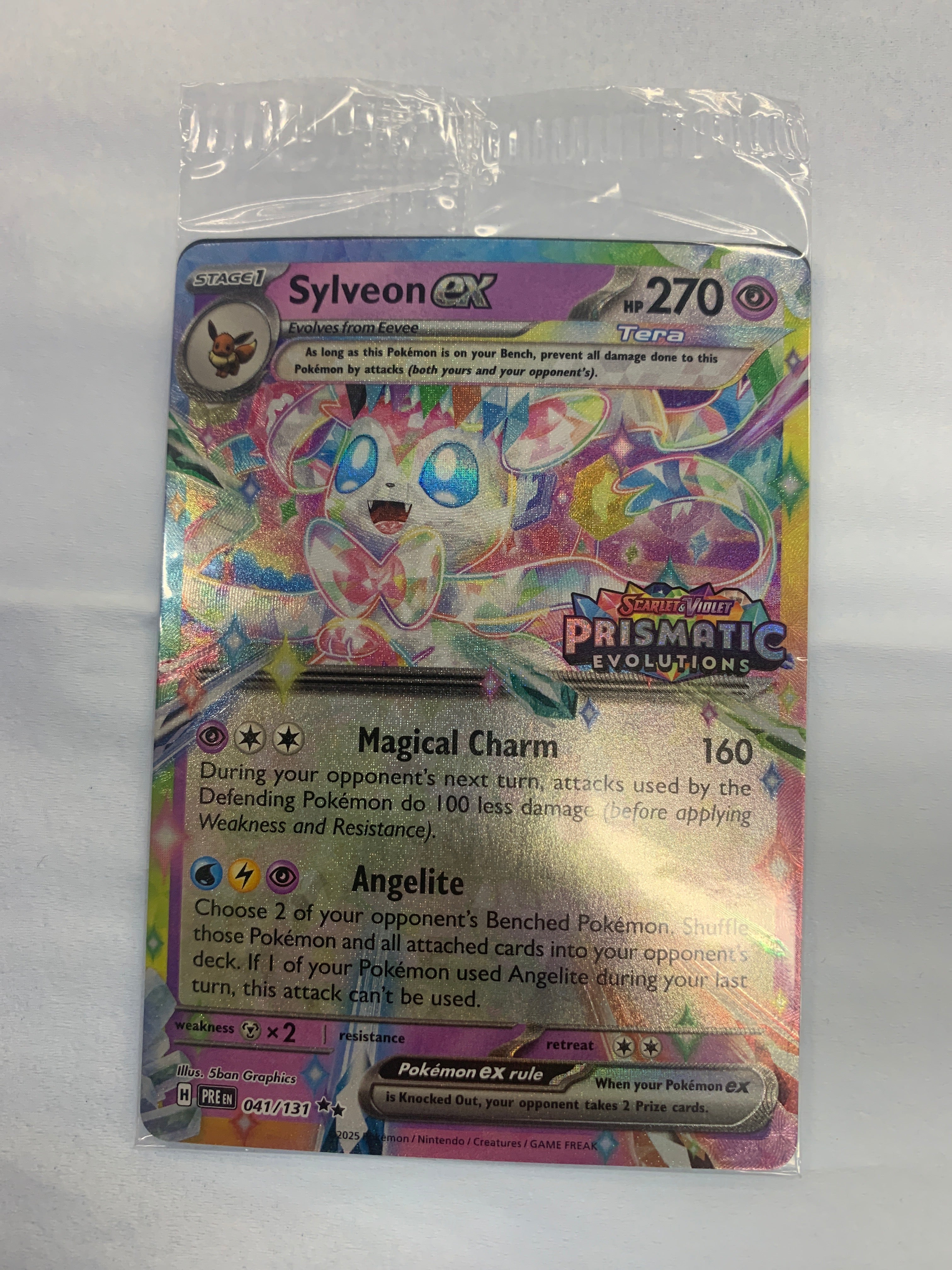 Pokémon TCG - Prismatic Evolutions Sylveon ex (PRE Stamped) 041/131 Sealed NM