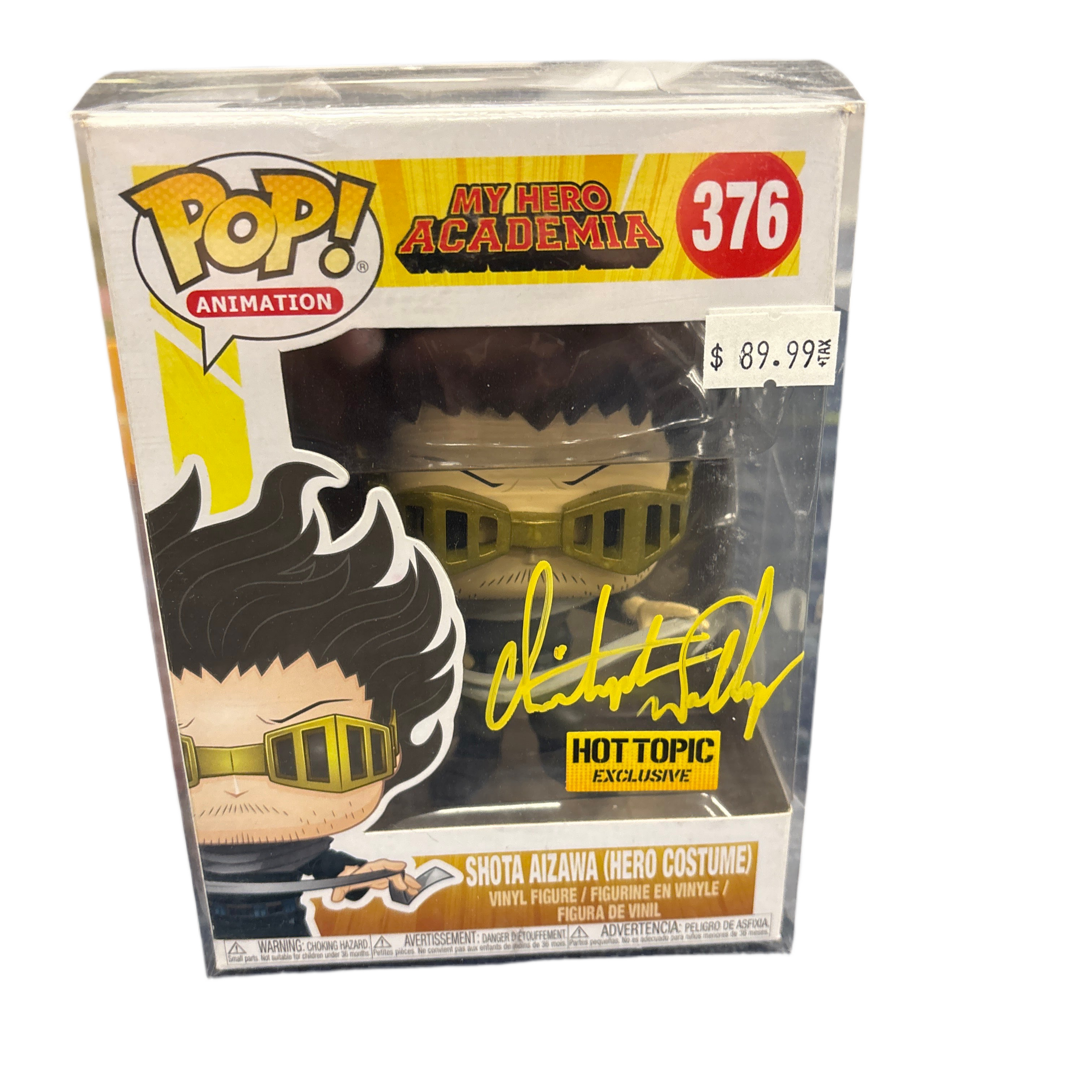 SIGNED Funko Pop! Animation My Hero Academia Shota Aizawa Hero Costume Hot Topic Exclusive #376