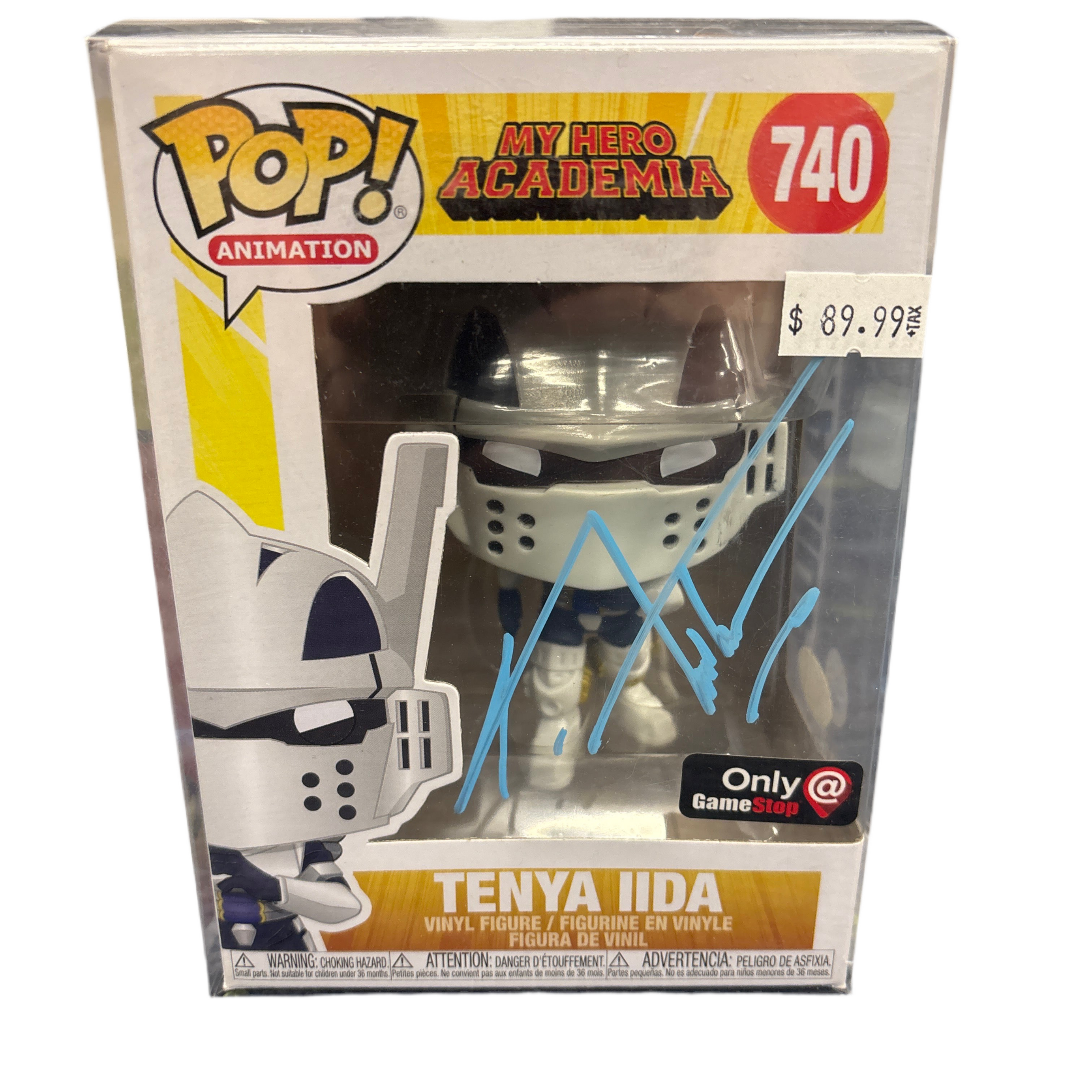 SIGNED Funko Pop! Animation My Hero Academia Tenya Iida Game Stop #740