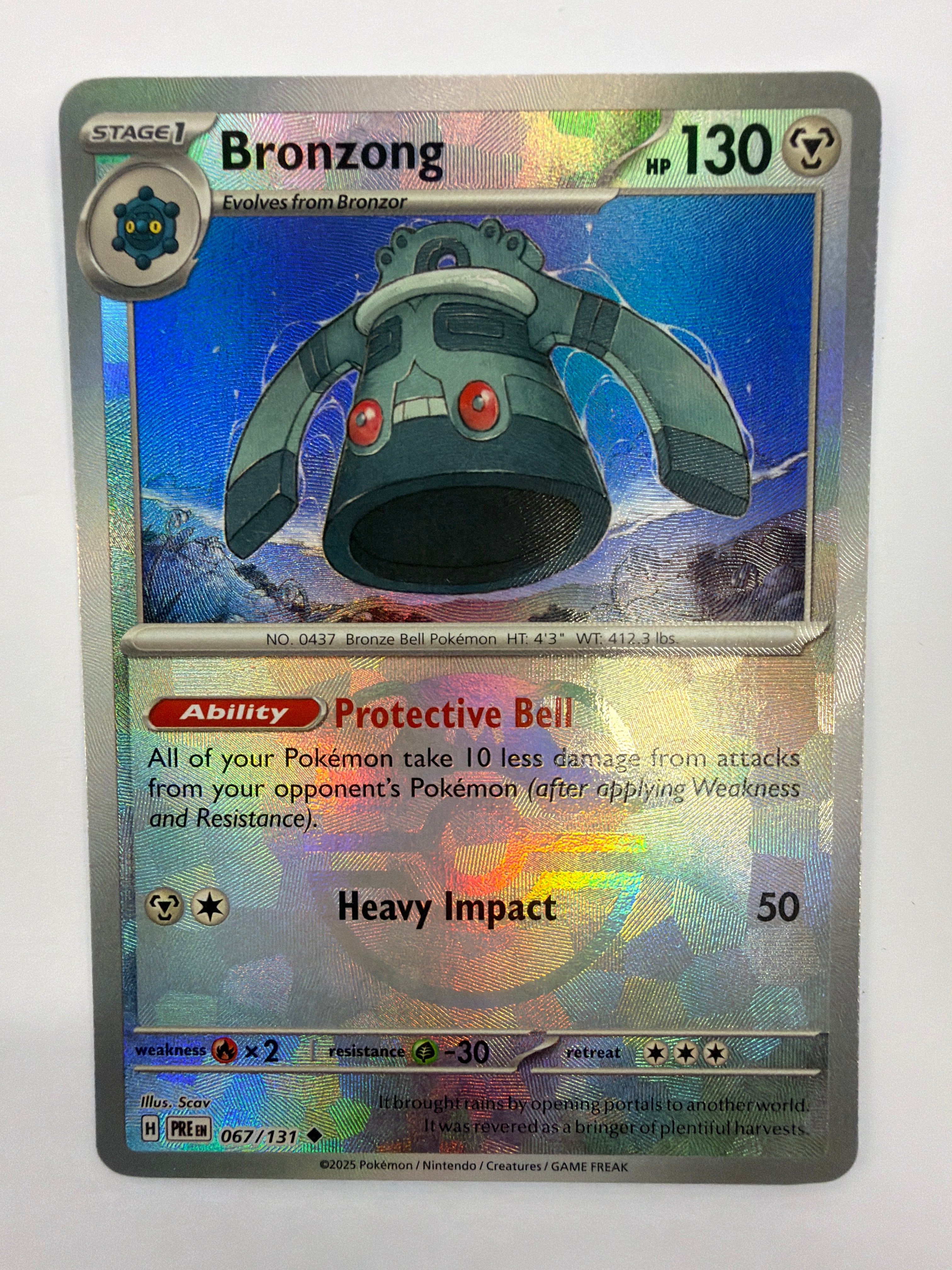 Pokémon TCG - Prismatic Evolution Bronzong 067/131 Masterball NM
