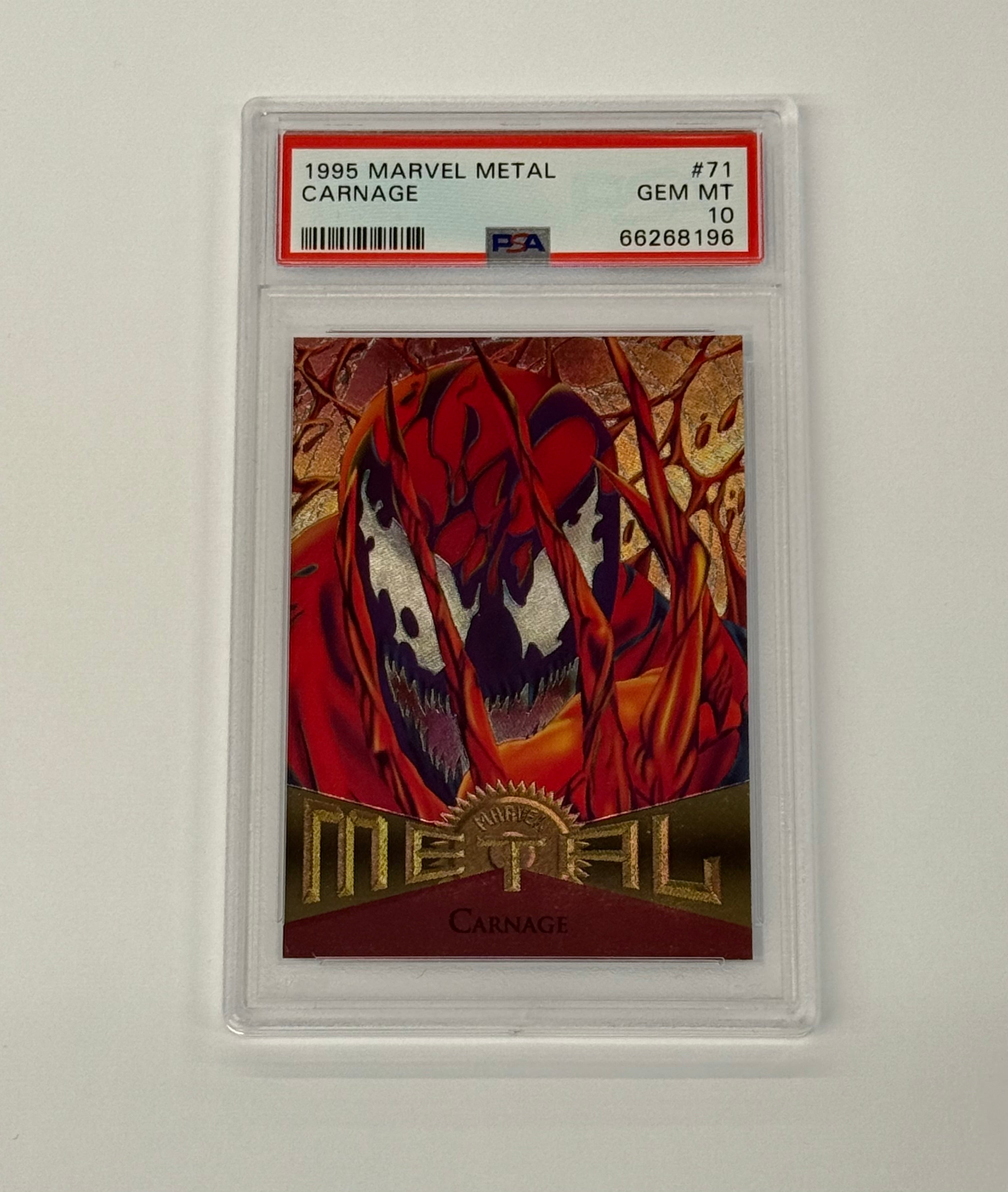 1995 Marvel Metal PSA GEM MT 10 Carnage #71