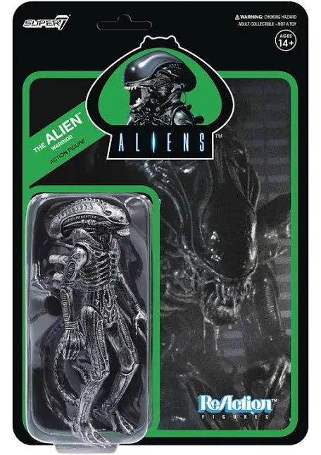 Super7 ReAction Figures Aliens The Alien Warrior Action Figure