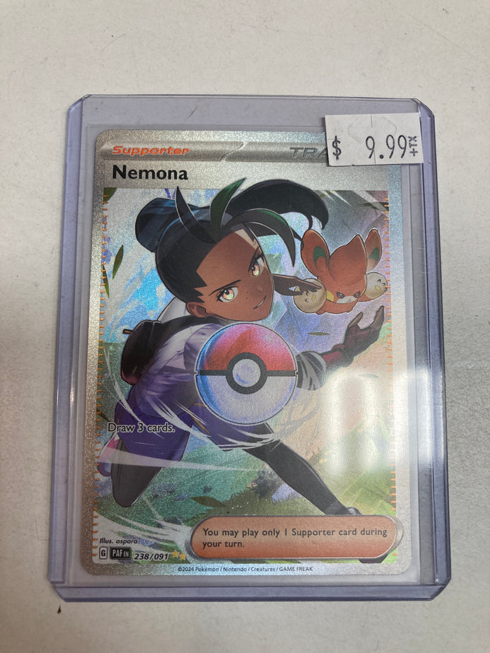 Pokmon TCG Nemona 238/091 Paldean Fates Alt Art Mint True Believers Gaming and Collectibles Pokmon TCG Nemona 238/091 Paldean Fates Alt Art Mint True Believers Gaming and Collectibles