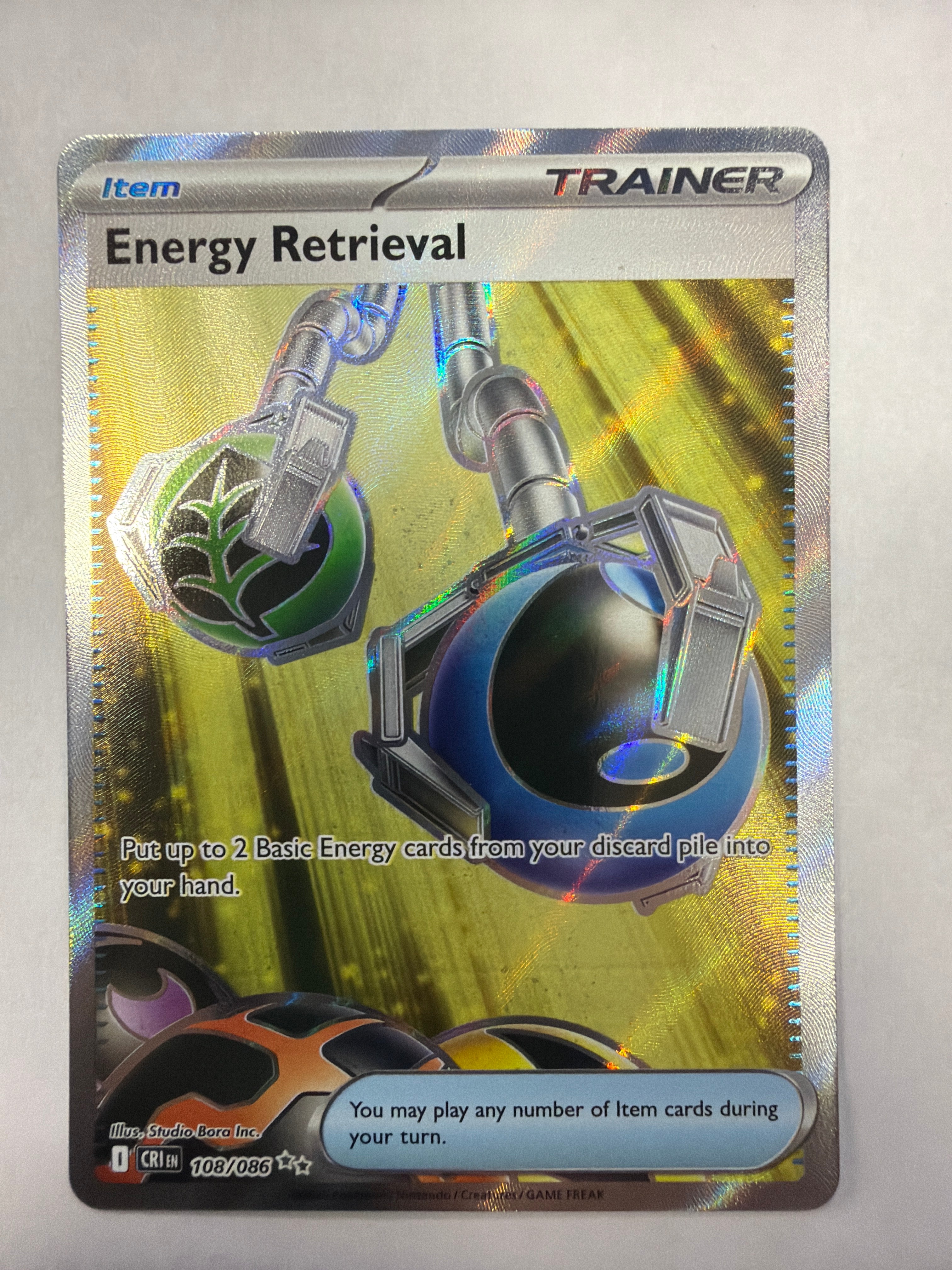 Pokémon TCG - Chaos Rising Energy Retrieval 108/088 NM