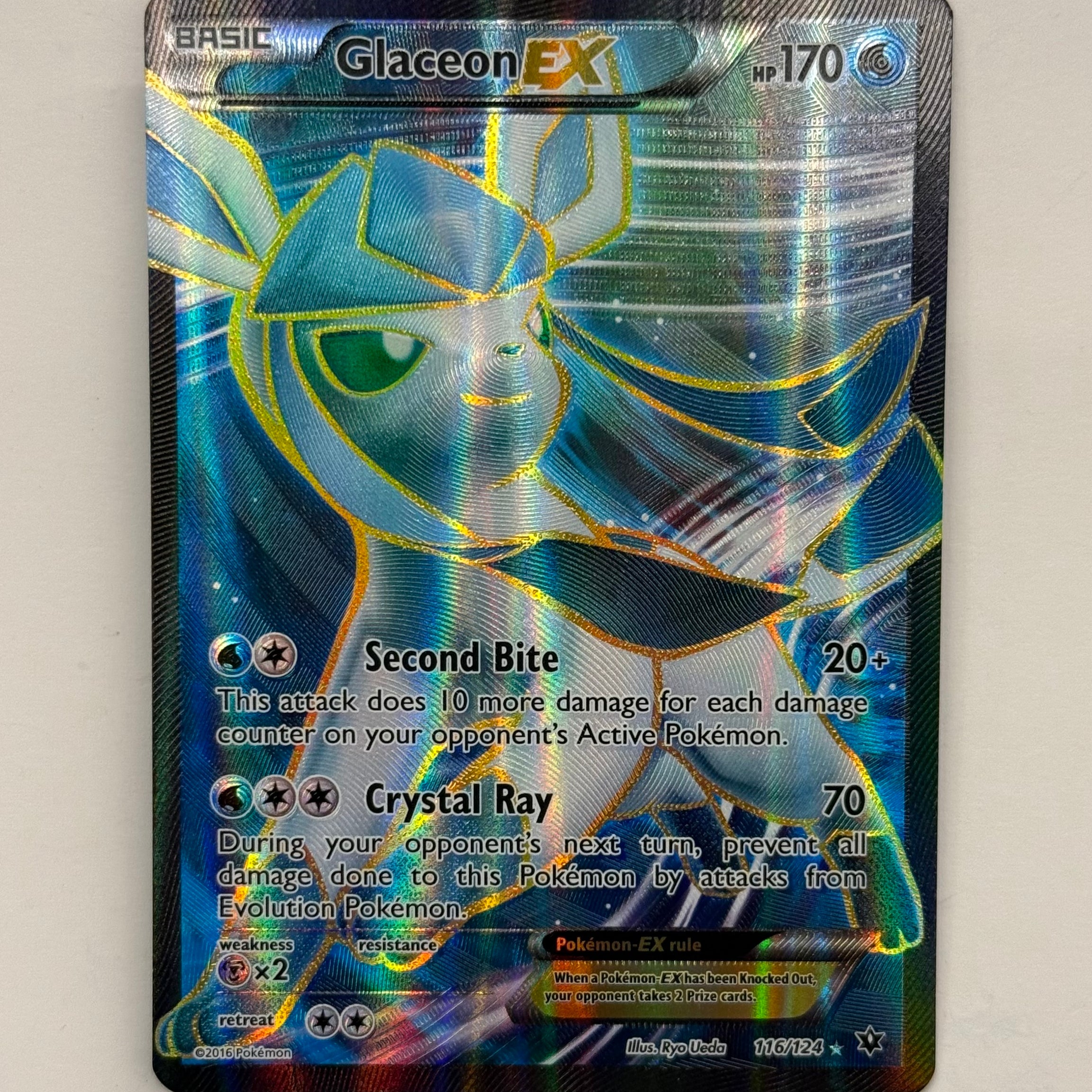 Pokémon TCG - Fates Collide Glaceon EX 116/124 NM